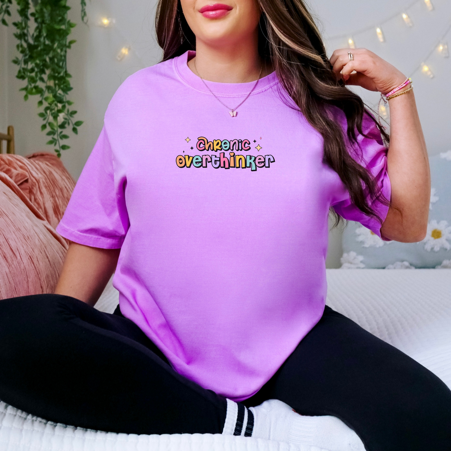 Chronic Overthinker Comfort Colors Neon and Pastel TShirts