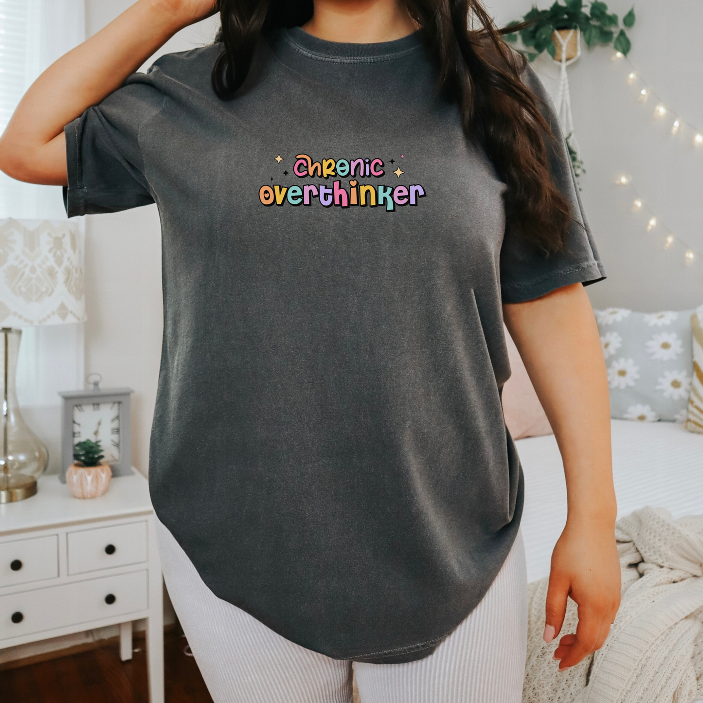 Chronic Overthinker Comfort Colors Neon and Pastel TShirts