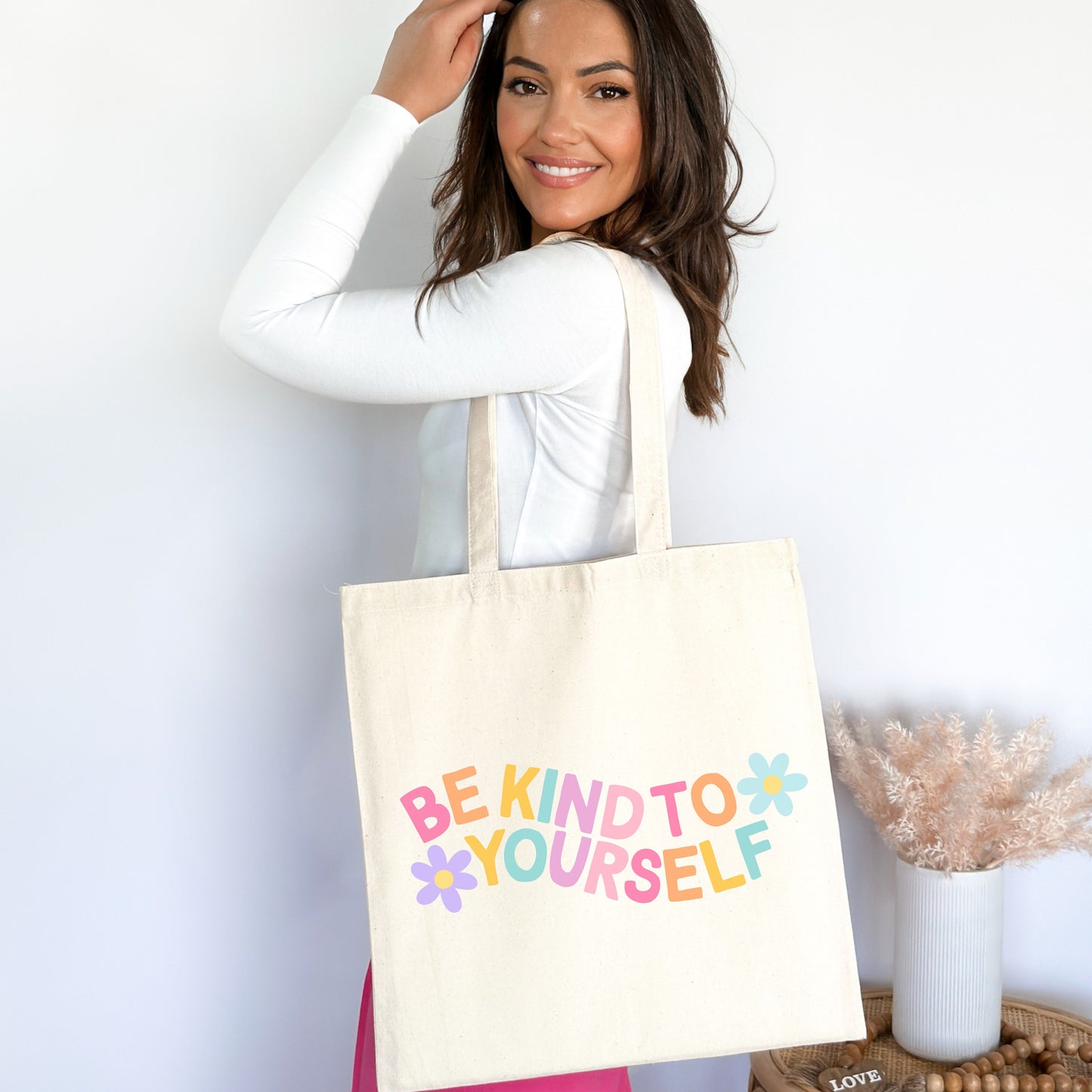 Be kind to yourself Cotton Canvas Tote Bag