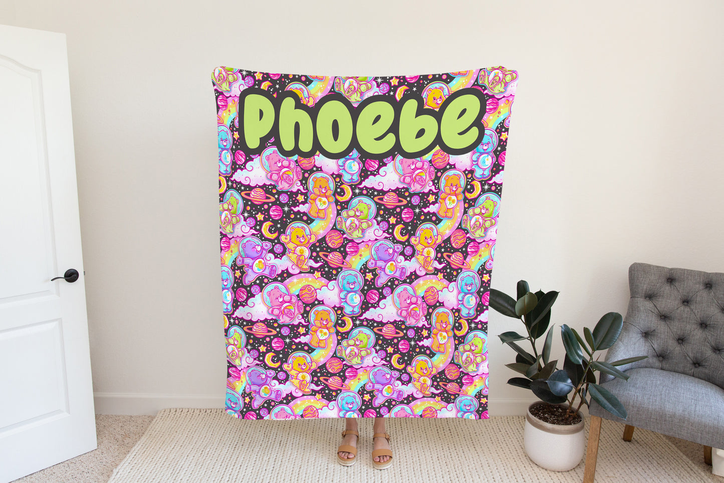 Personalized Care Bear Blanket