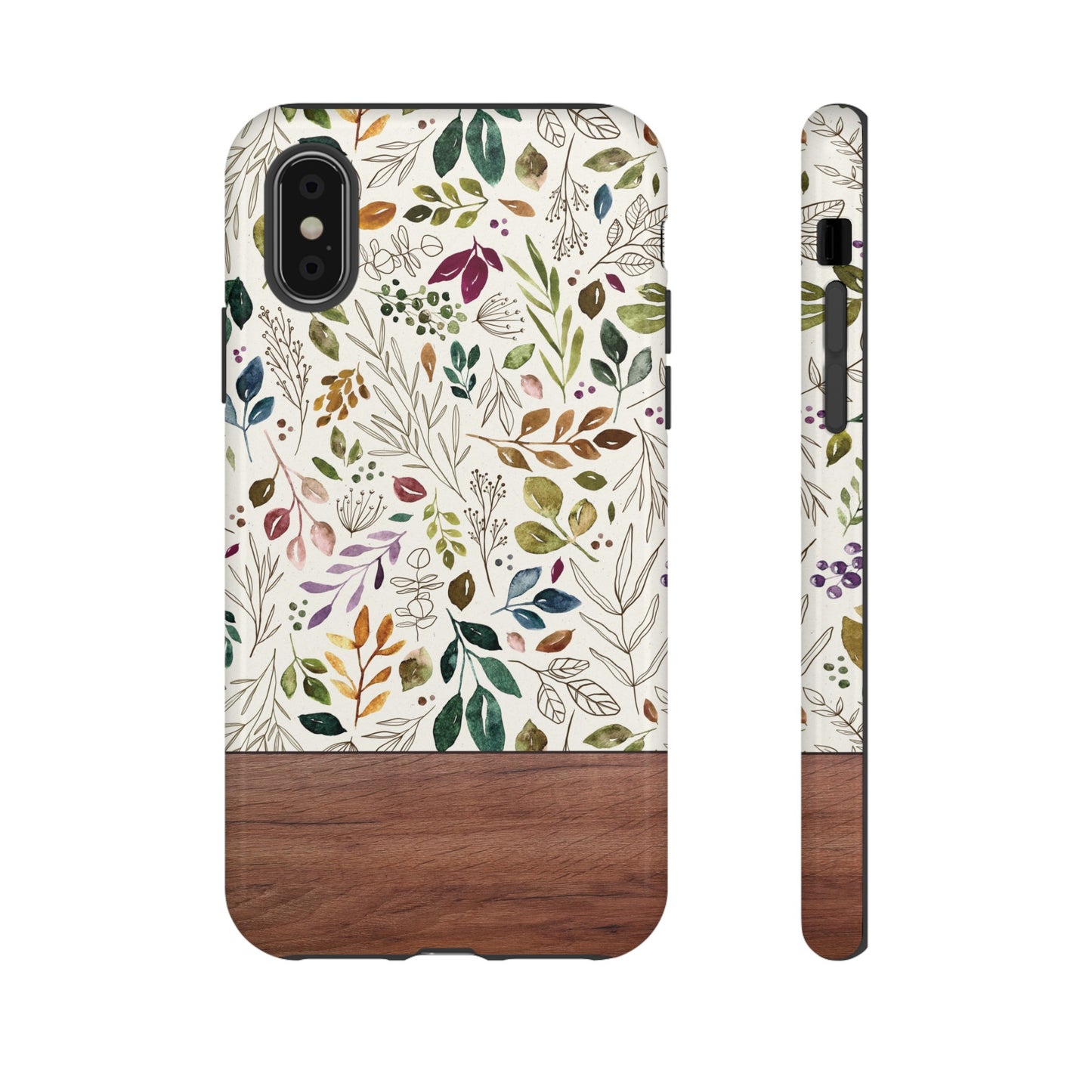 Personalized Floral Tough Phone Case for iPhone, Samsung and Google Phones