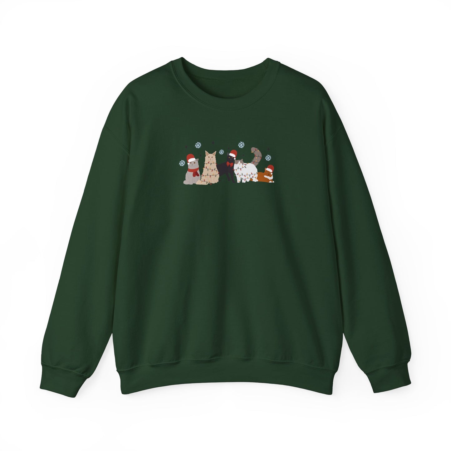 Cute Cat Christmas Sweatshirt - Sizes small to 5XL