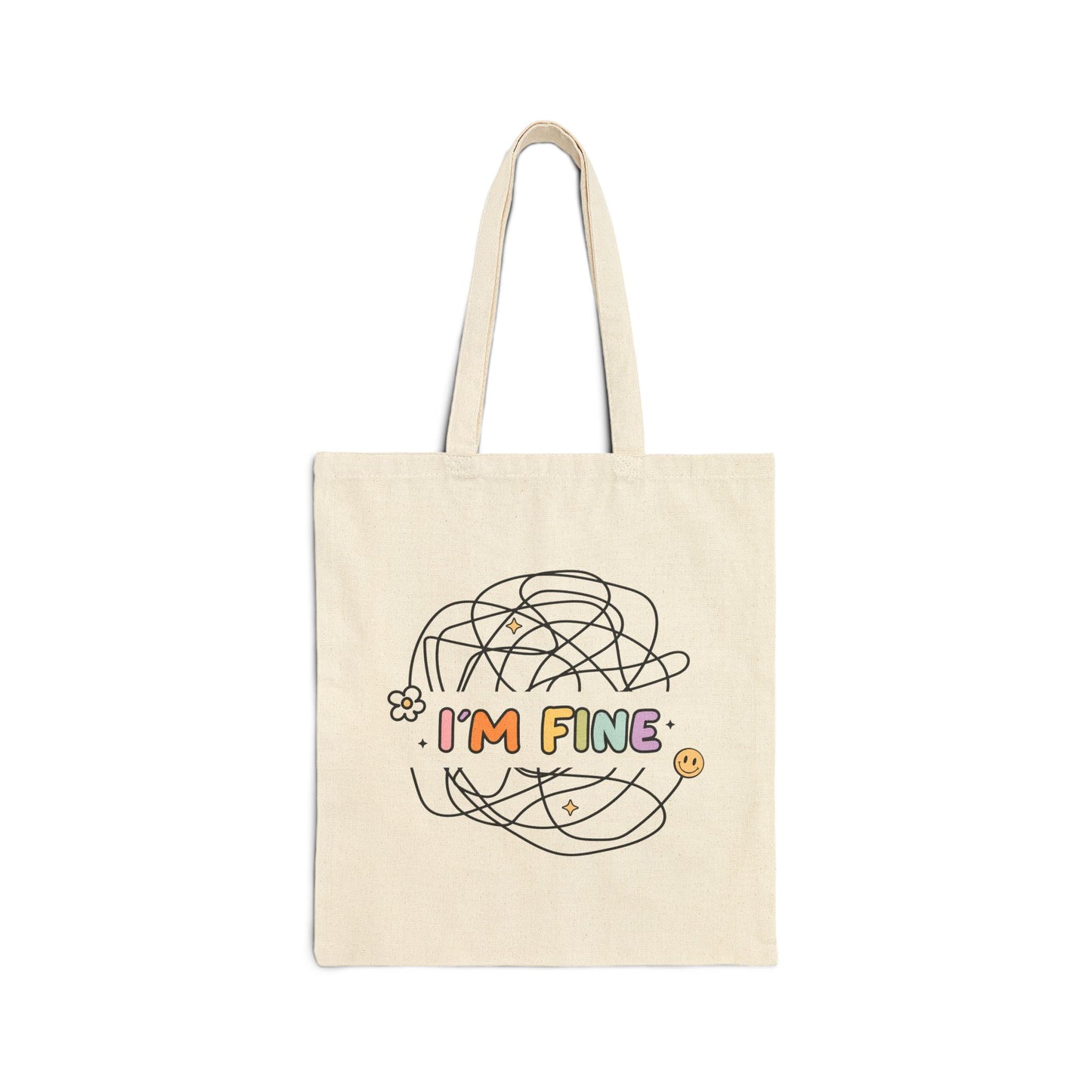 Im Fine funny Cotton Canvas Tote Bag