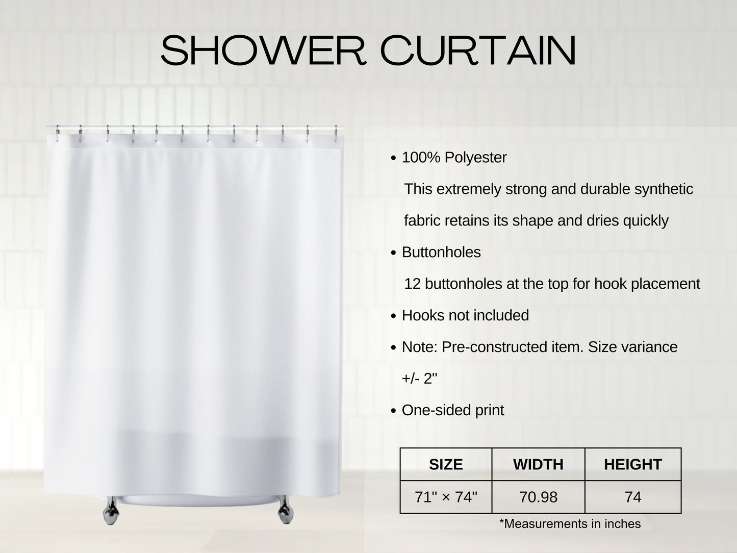 Personalized Shower Curtain