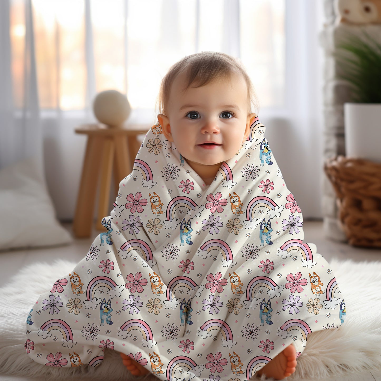 Personalized Bluey Blanket