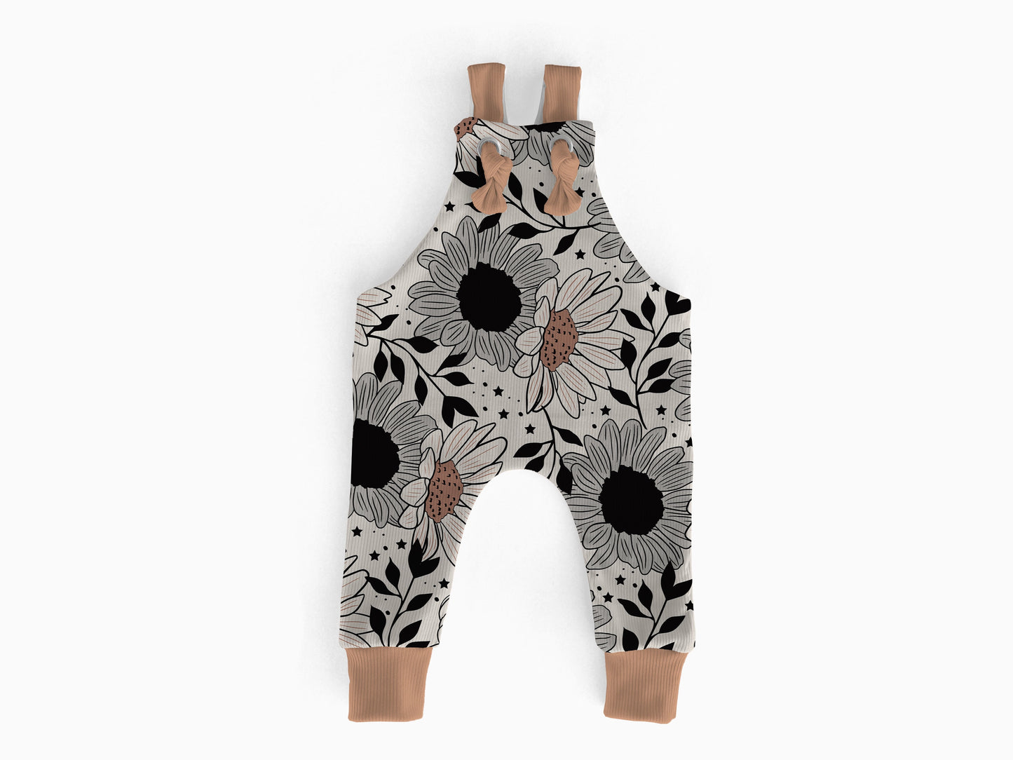 Boho Floral Knotted Overalls
