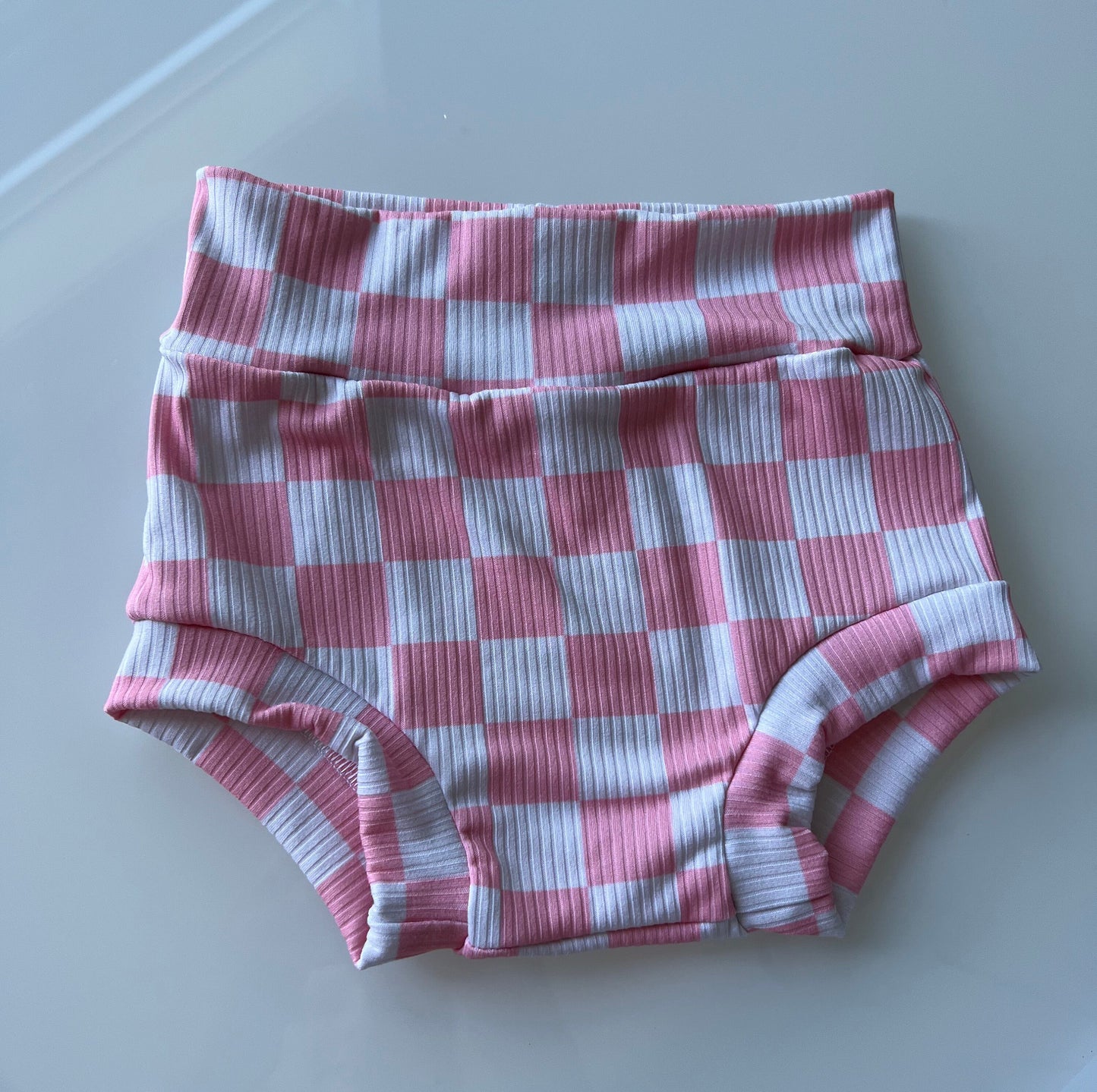 Pink Checkered Baby and Kids Shorts