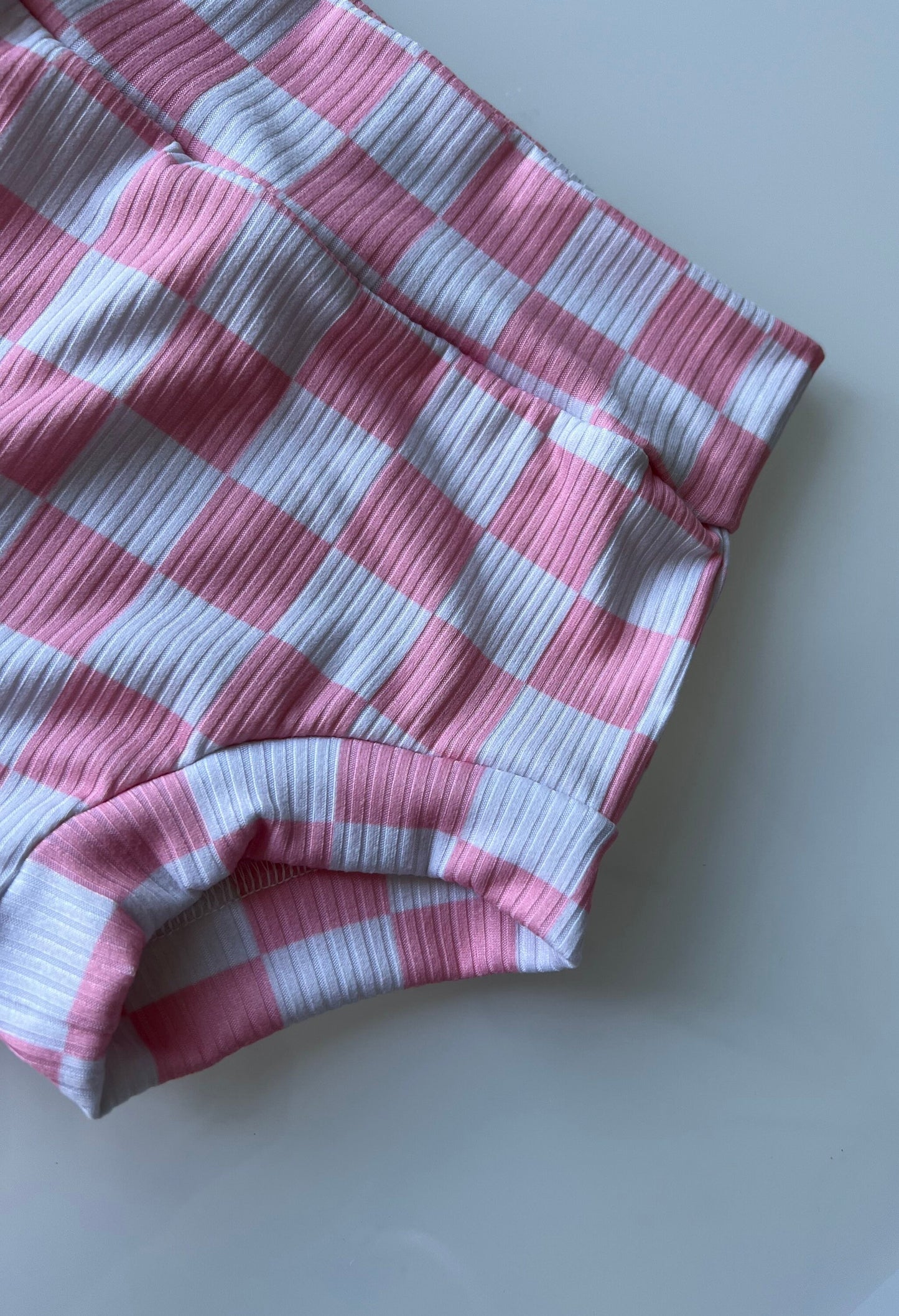 Pink Checkered Baby and Kids Shorts