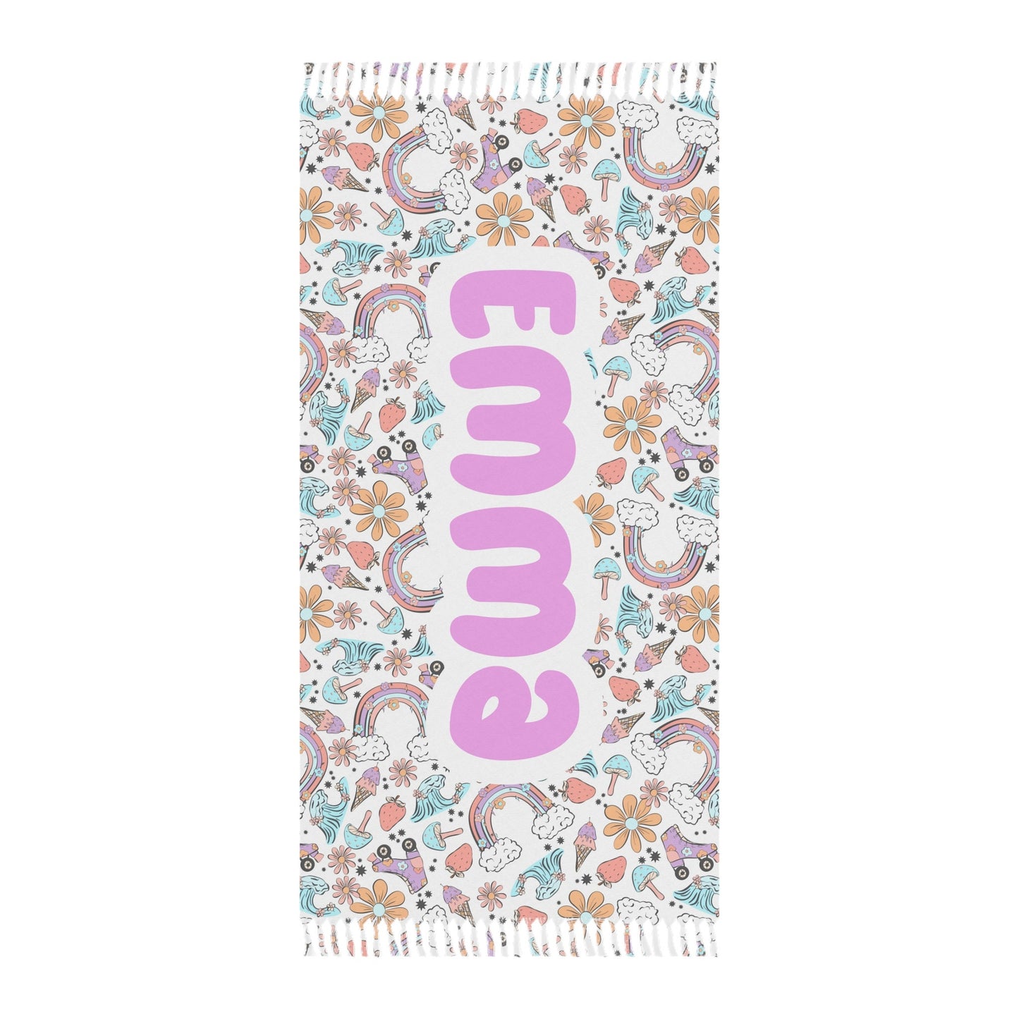Personalized Groovy Beach Towel, Custom beach towel gift