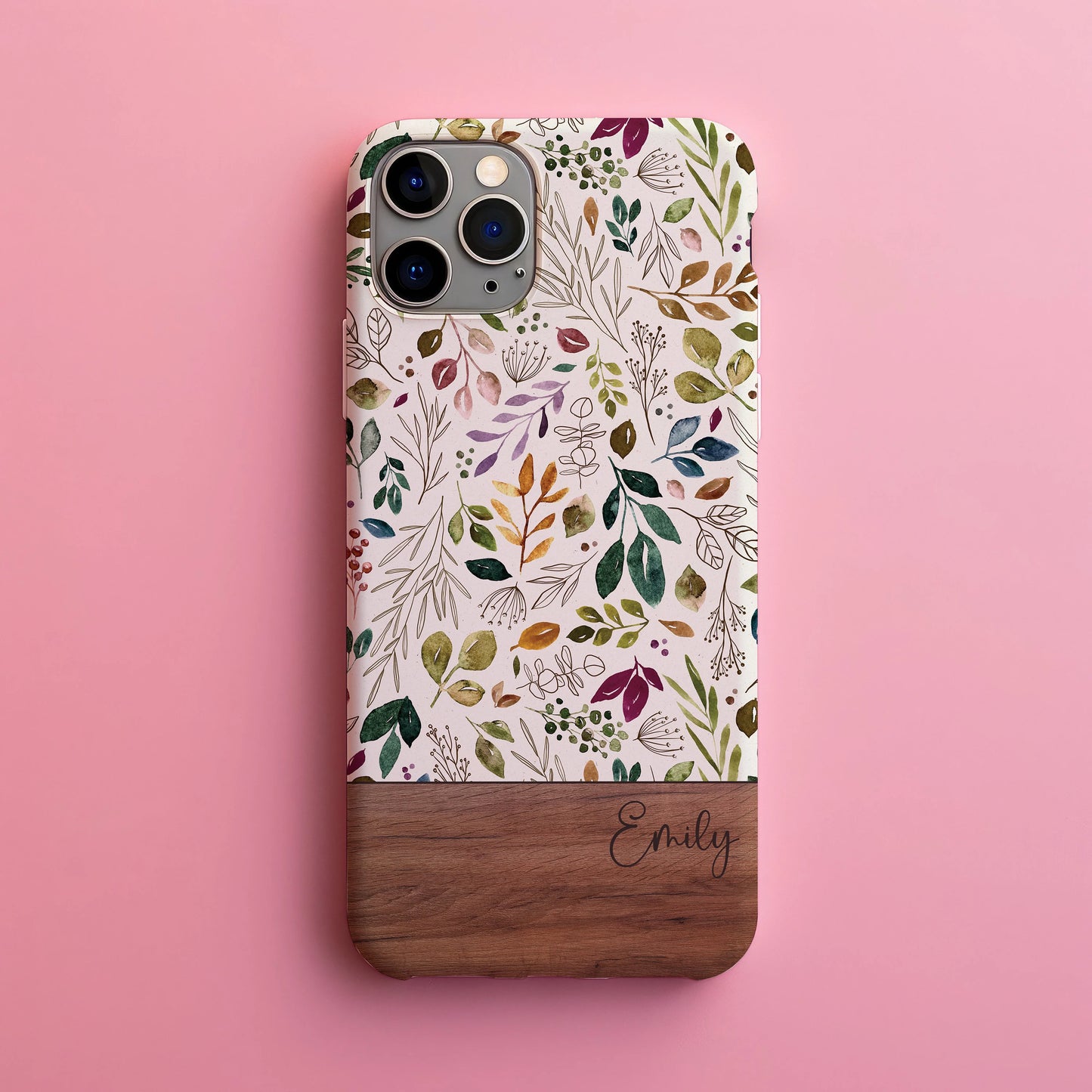 Personalized Floral Tough Phone Case for iPhone, Samsung and Google Phones
