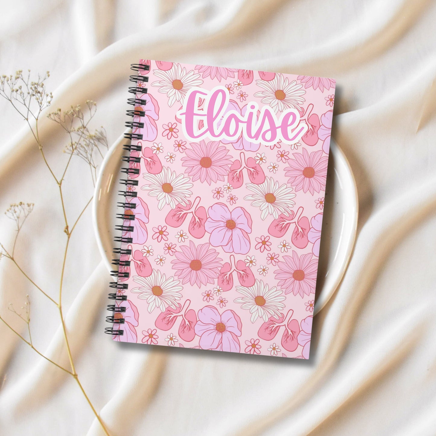 Pink Nursing Spiral Notebook