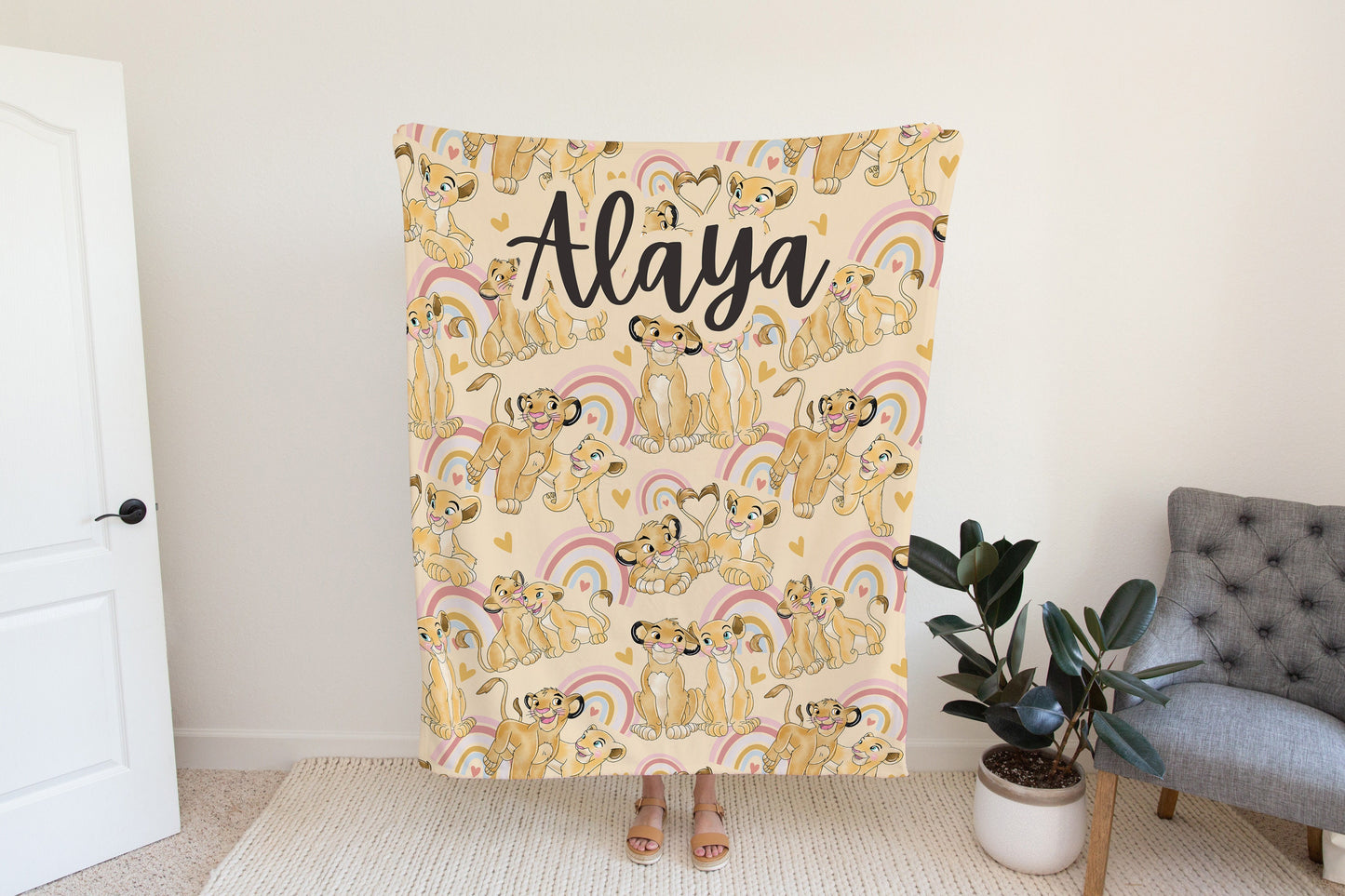 Personalized Lion King Blanket