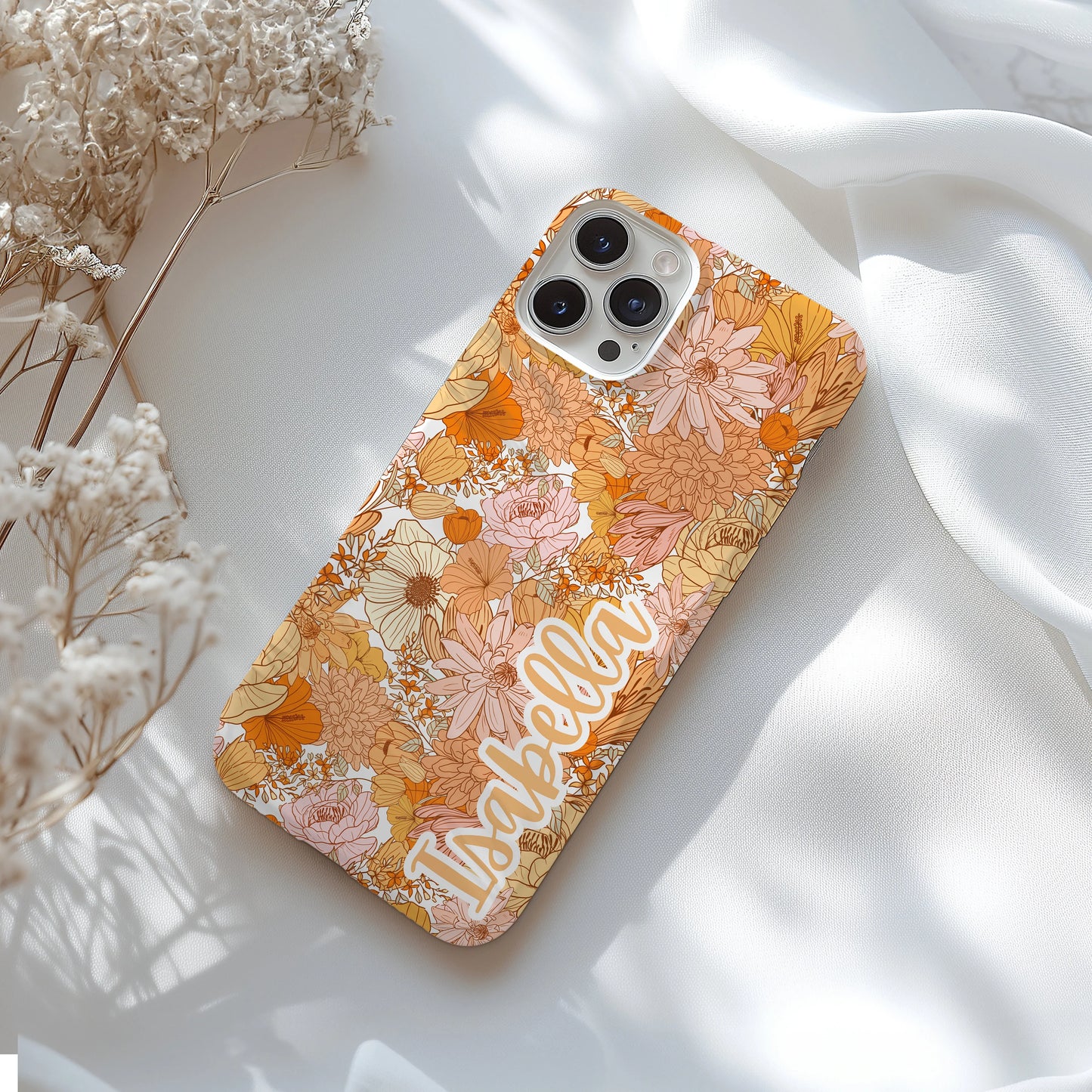 Personalized Floral IPhone 16 MAGSAFE TOUGH Case