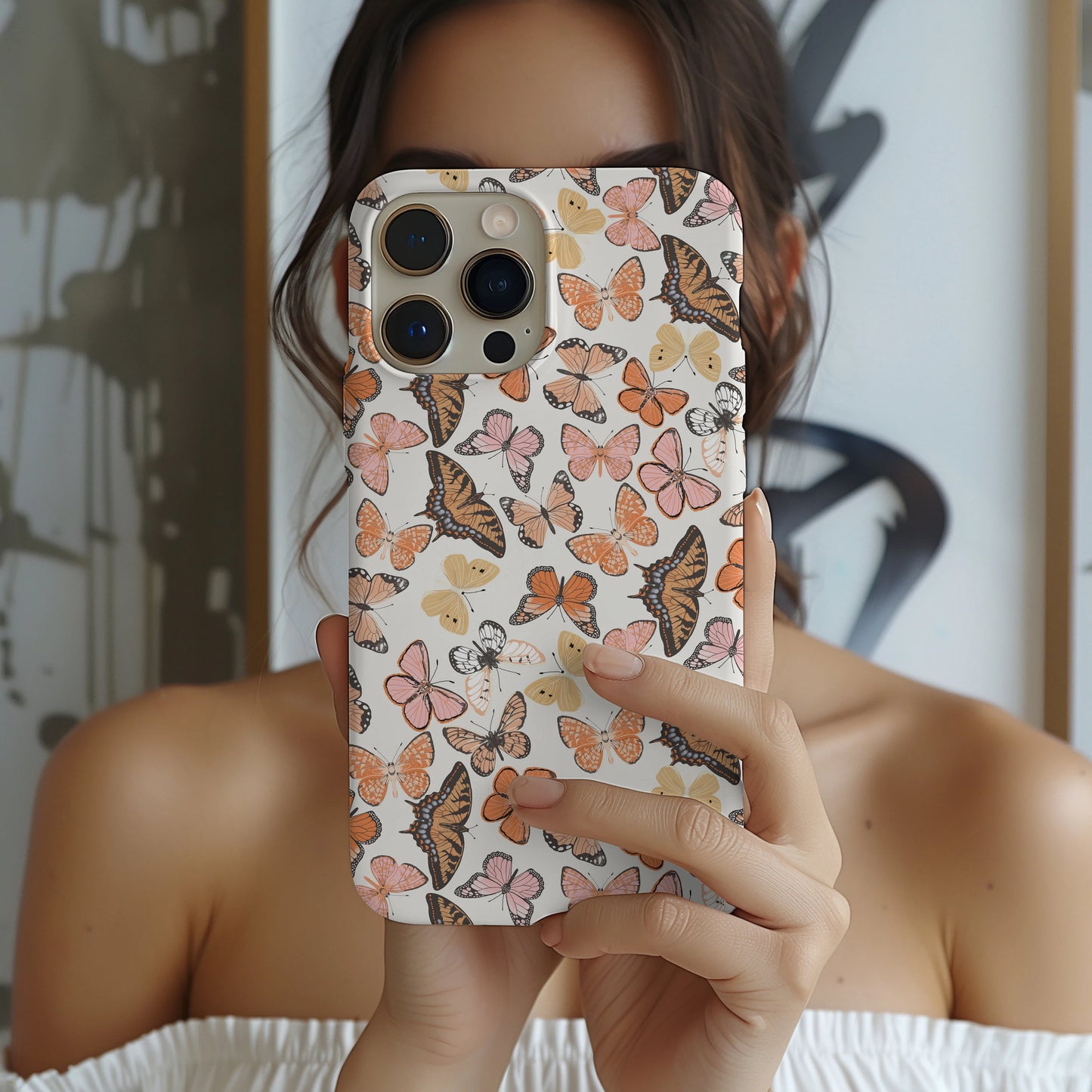 Personalized Butterfly Tough Phone Case for iPhone, Samsung and Google Phones
