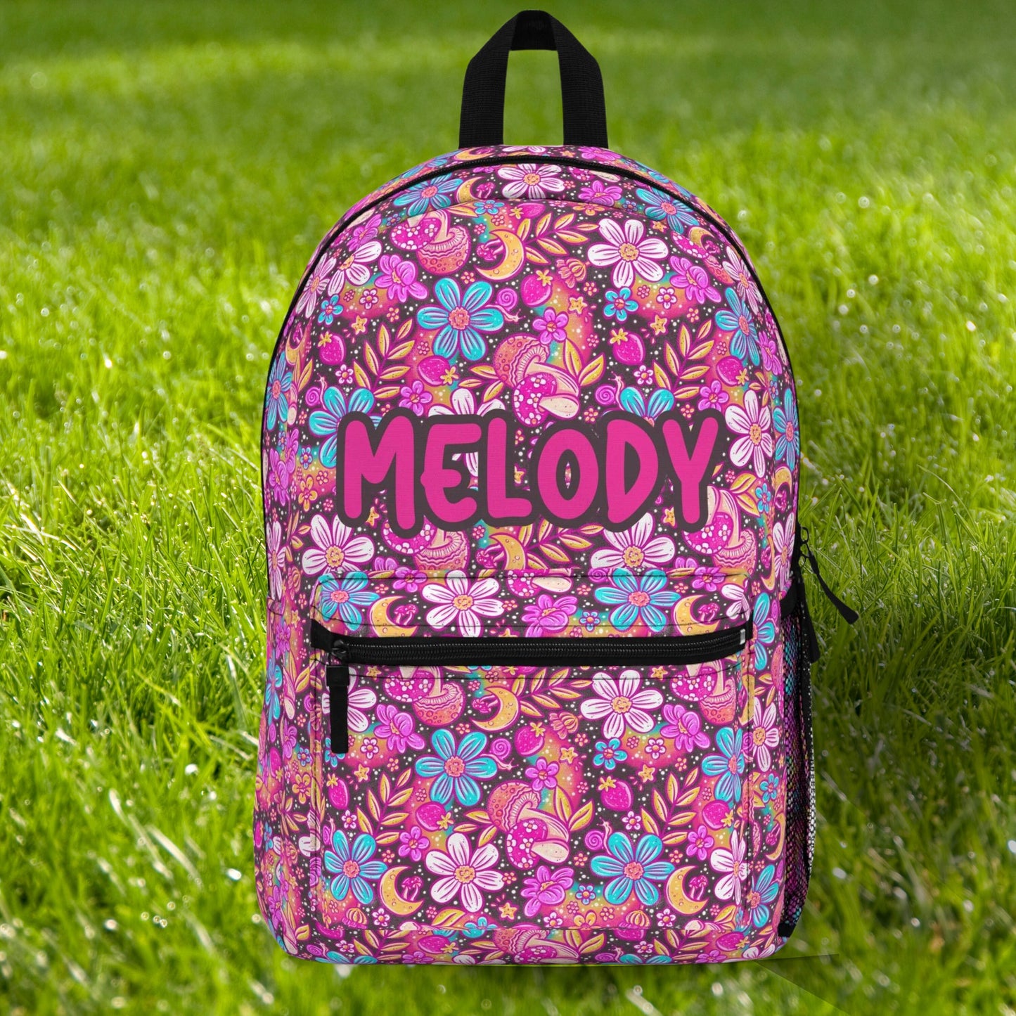 Personalized Kids School Backpack Floral