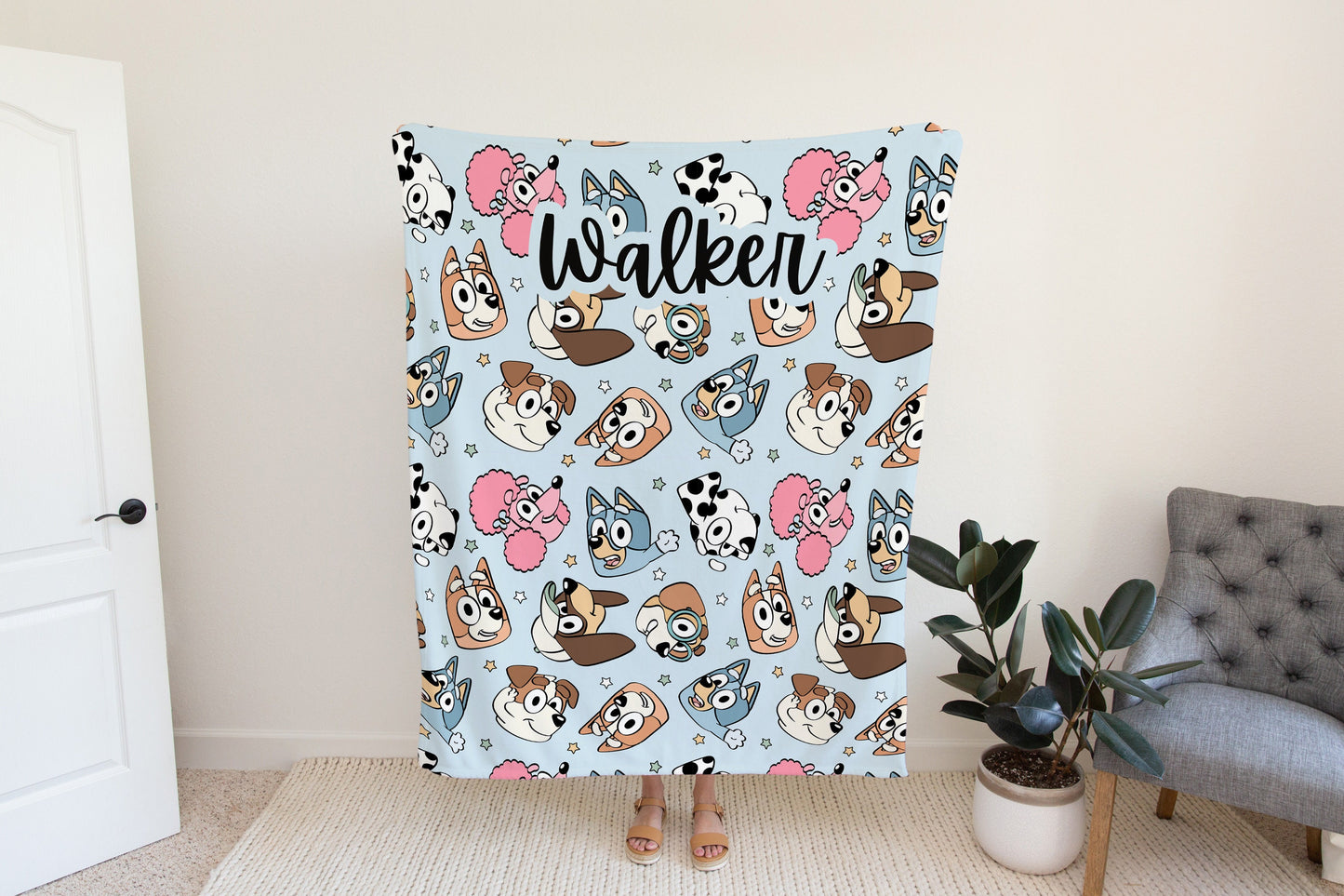 Personalized Bluey Blanket