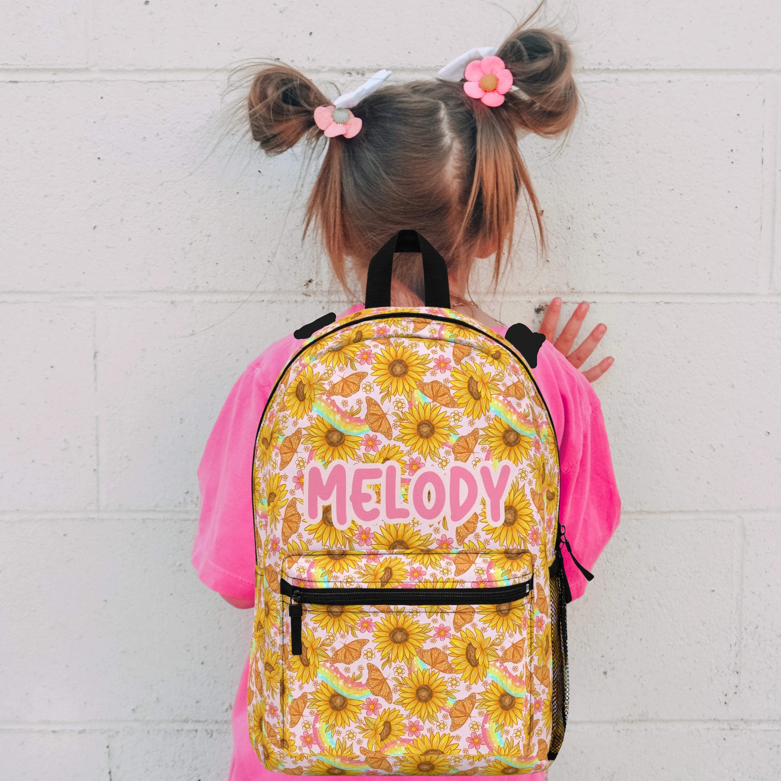 Personalized kids school backpack personalized toddler backpack Flora