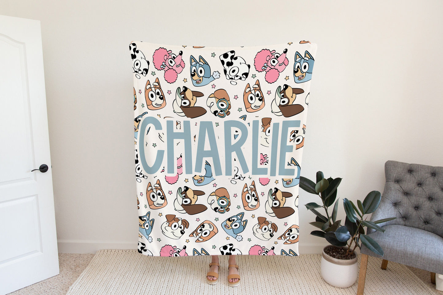 Personalized Bluey Blanket