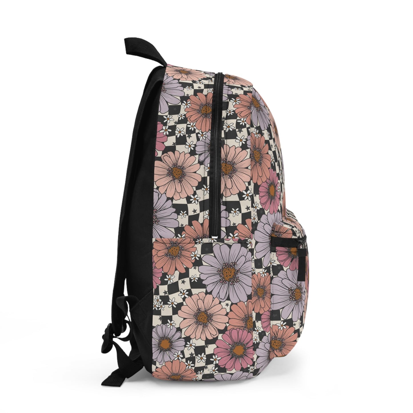 Personalized Backpack Floral Checkered, Back to school girls bag Kids toddler Backpack, Gifts for kids Girls Backpack, custom daycare bag