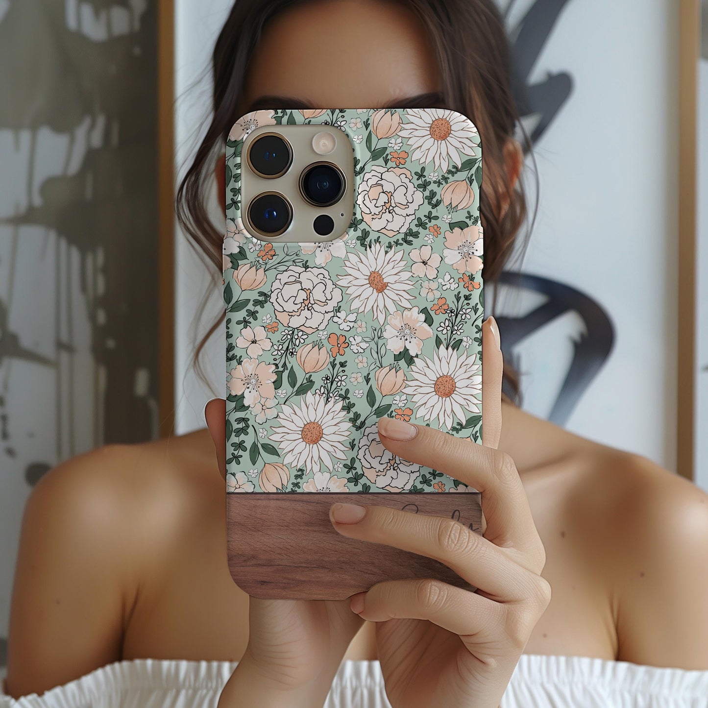 Personalized floral phone case for iphone 16, 15, 14, 13 Pro Max, 12 Mini, iPhone 11 Pro, iPhone x, iPhone XS, Samsung floral phone case