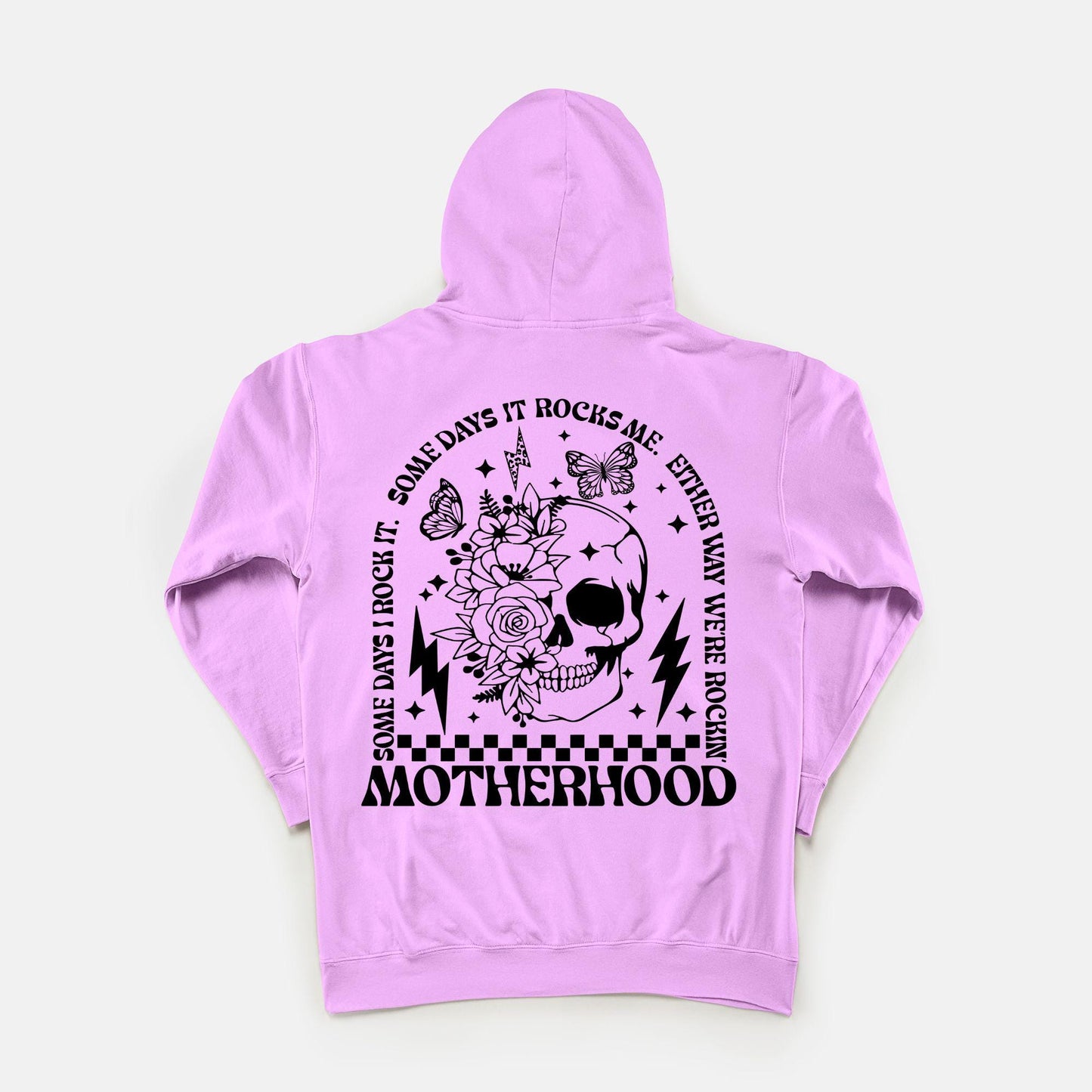 Rocking motherhood Hoodie Comfort Colors, Rocking motherhood pullover, Motherhood Rock Skeleton Hoodie, Rocker Mom Gifts