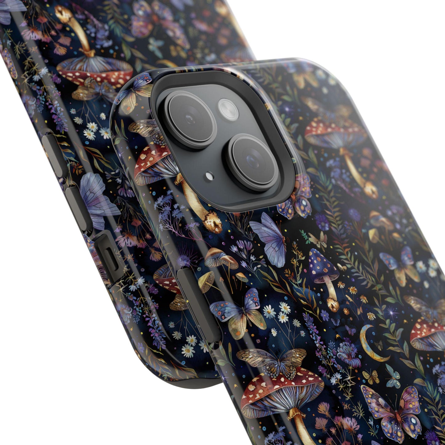 Custom dark floral MAGSAFE phone case for iPhone 16, 15, 14, 13 Pro Max, case Celestial Witch Garden botanical personalized phone case