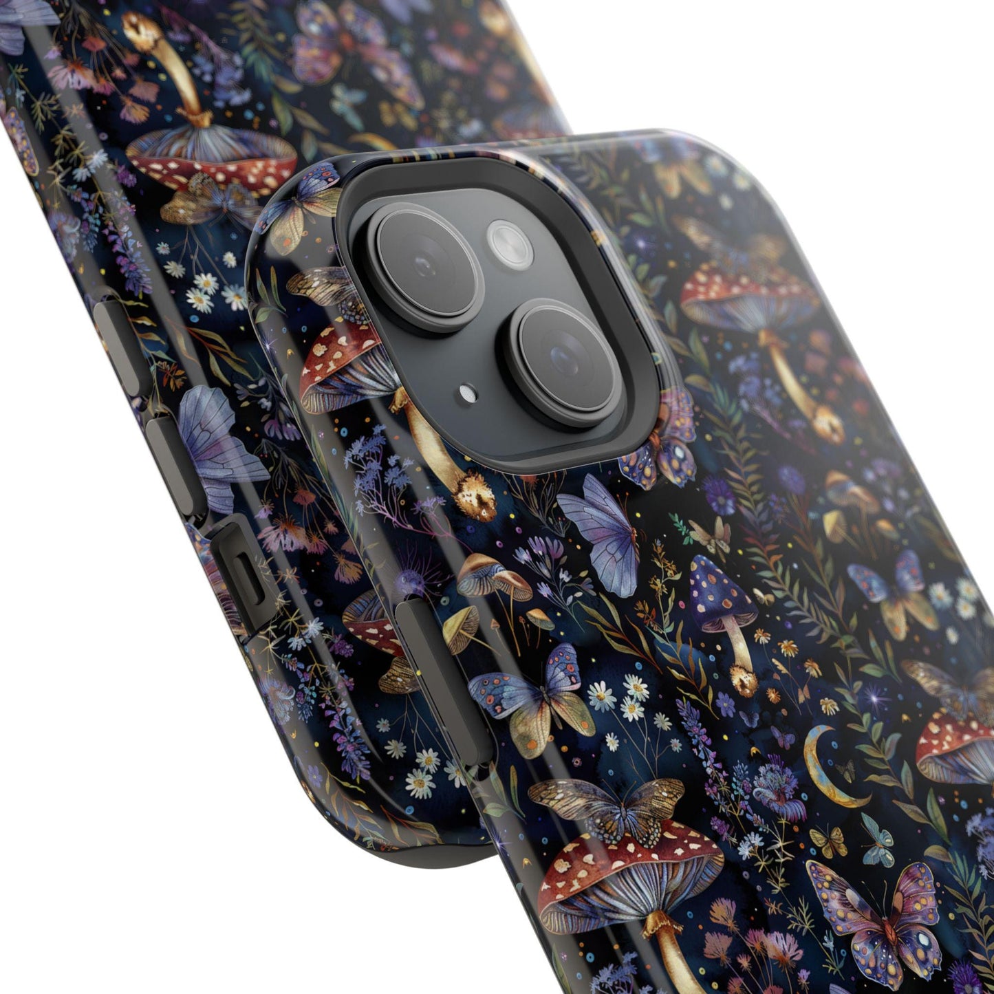 Custom dark floral MAGSAFE phone case for iPhone 16, 15, 14, 13 Pro Max, case Celestial Witch Garden botanical personalized phone case