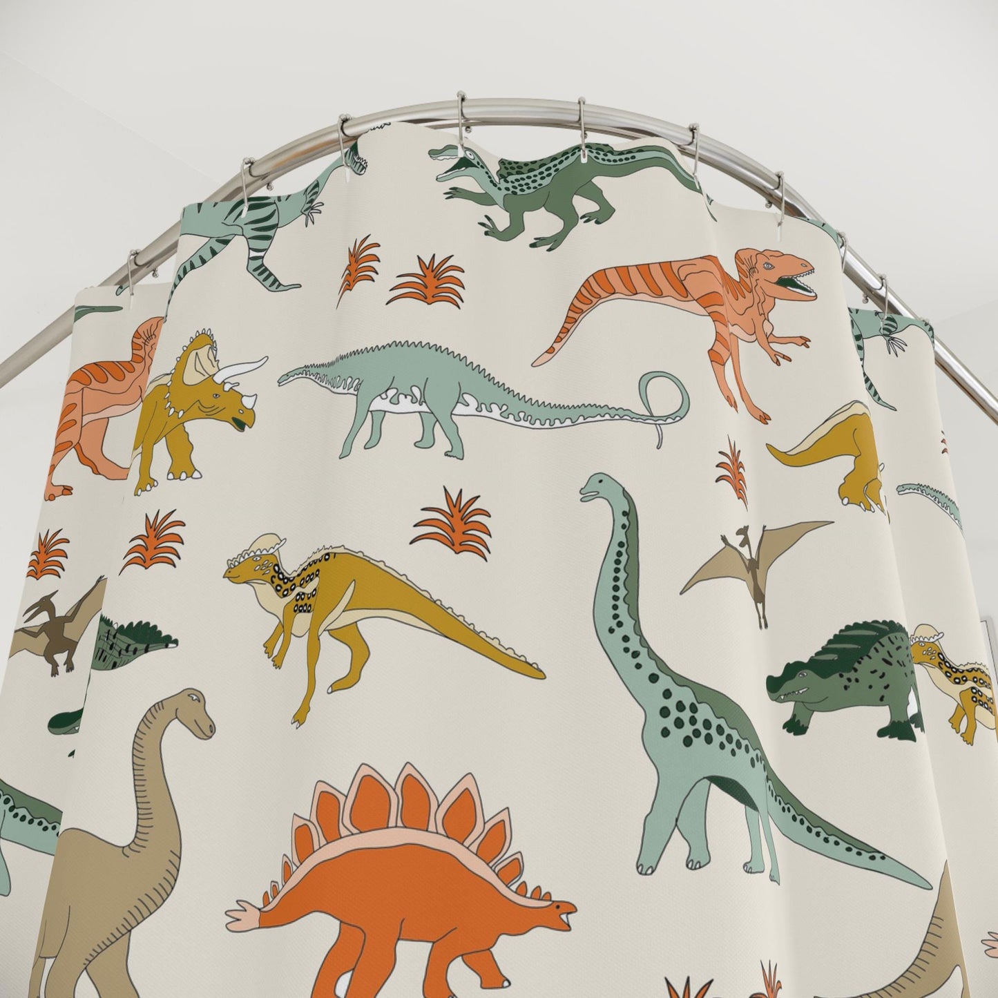 Boys Shower Curtain Personalized dinosaur, kids shower curtain, shower curtain neutral boys dinosaur decor, birthday boy gift housewarming