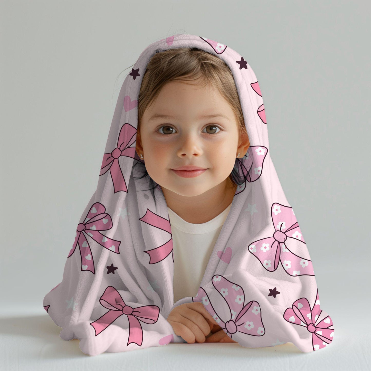 Personalized coquette pink bow Blanket, coquette room decor, preppy stuff room decor, pink bow baby blanket, bow decor