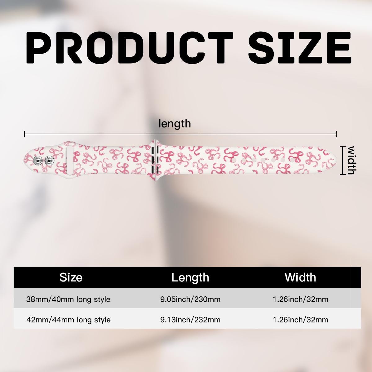 Pink bows preppy Watch Band Apple Watch Band for 38mm 40mm 41mm 42mm 44mm Silicone Apple Watch Strap womens custom coquette band
