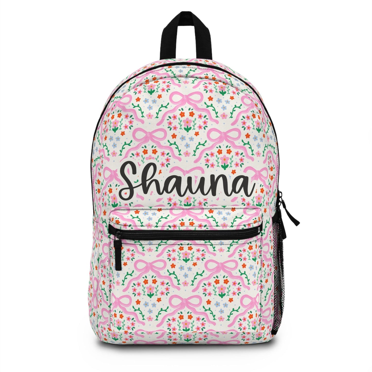 Personalized Backpack Pink Bow preppy, Back to school girls bag Kids toddler Backpack, Gifts for kids Girls Backpack, custom daycare bag