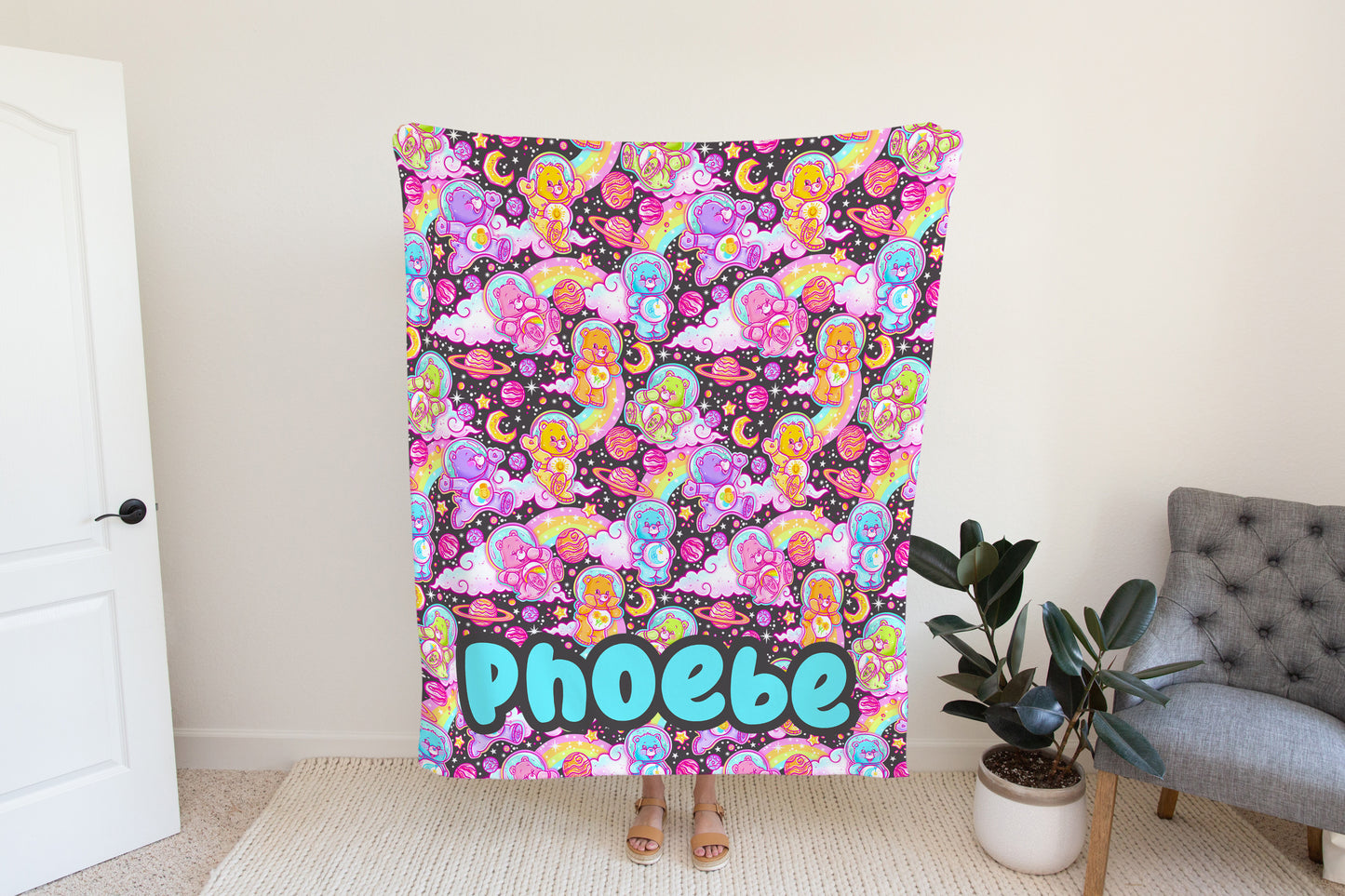Personalized Care Bear Blanket