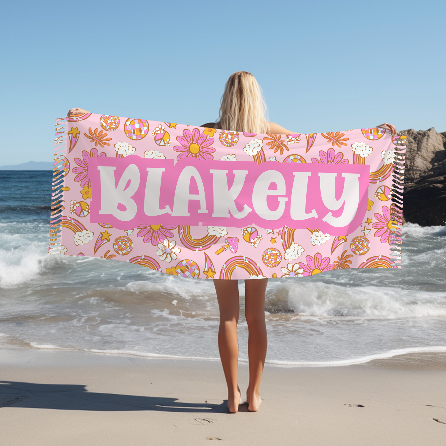 Personalized Beach Essentials - Beach Towels, Bags Mommy and Me Swimwear