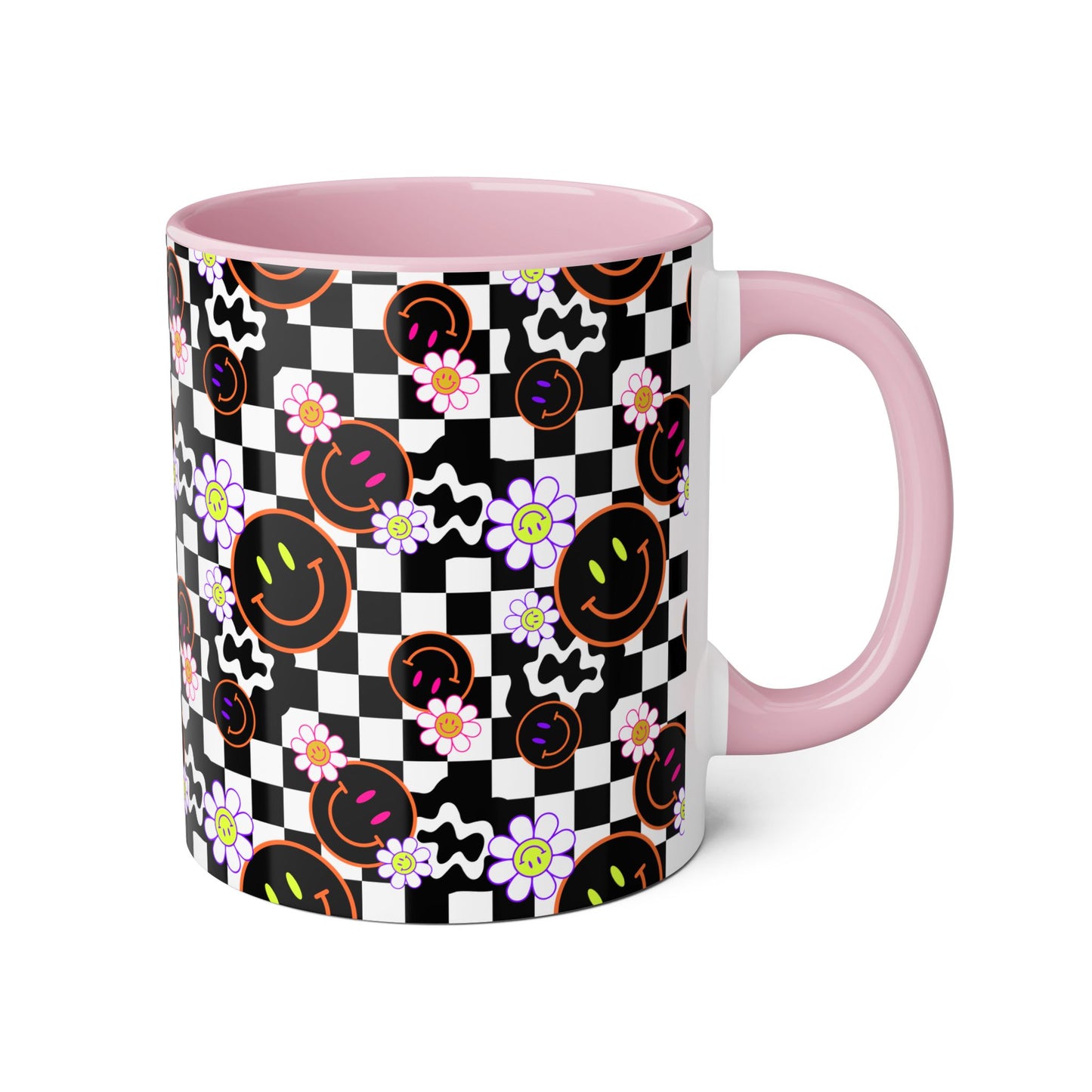 Smiley Checkered Mug 11oz