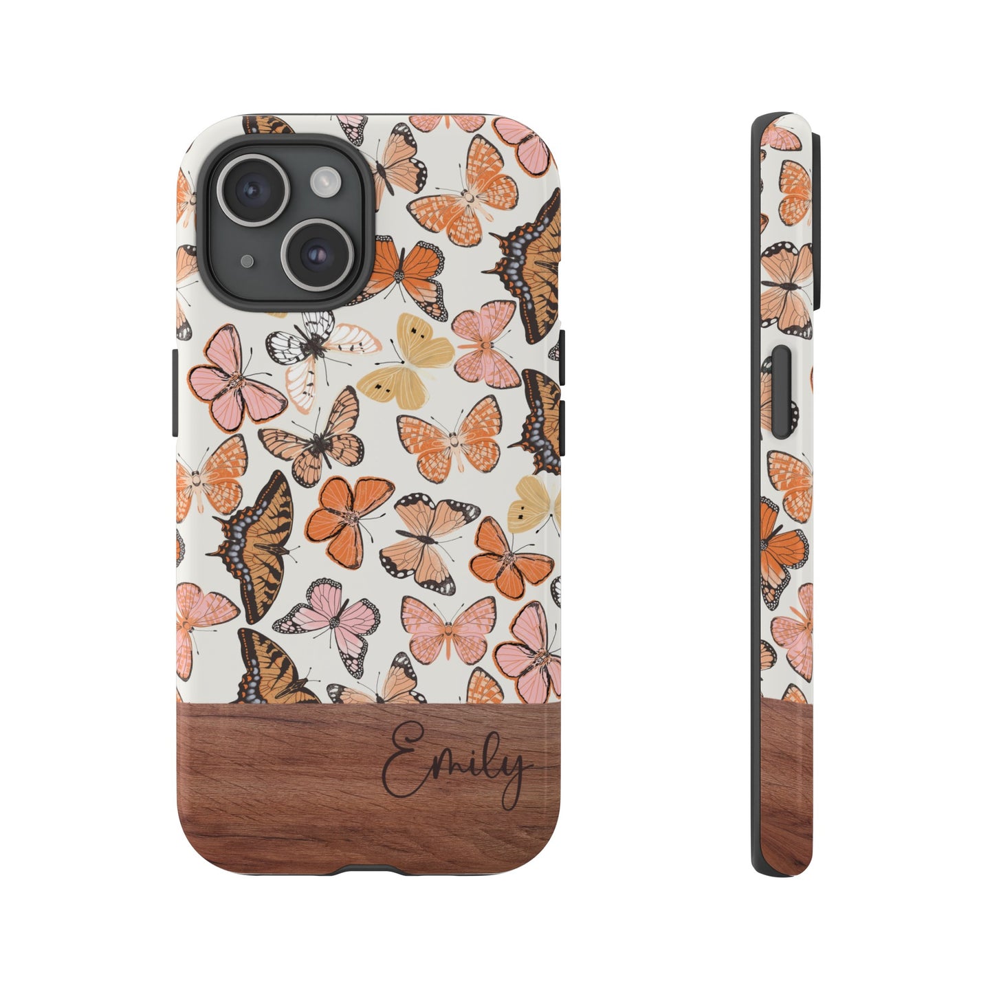 Personalized Butterfly Tough Phone Case for iPhone, Samsung and Google Phones