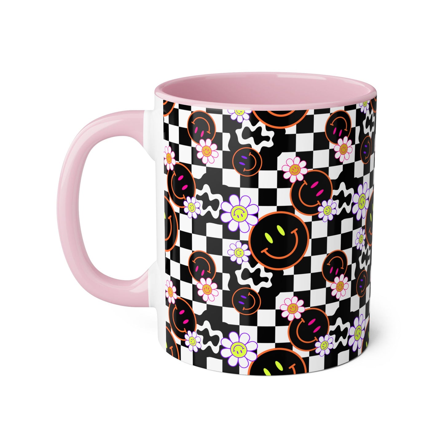 Smiley Checkered Mug 11oz