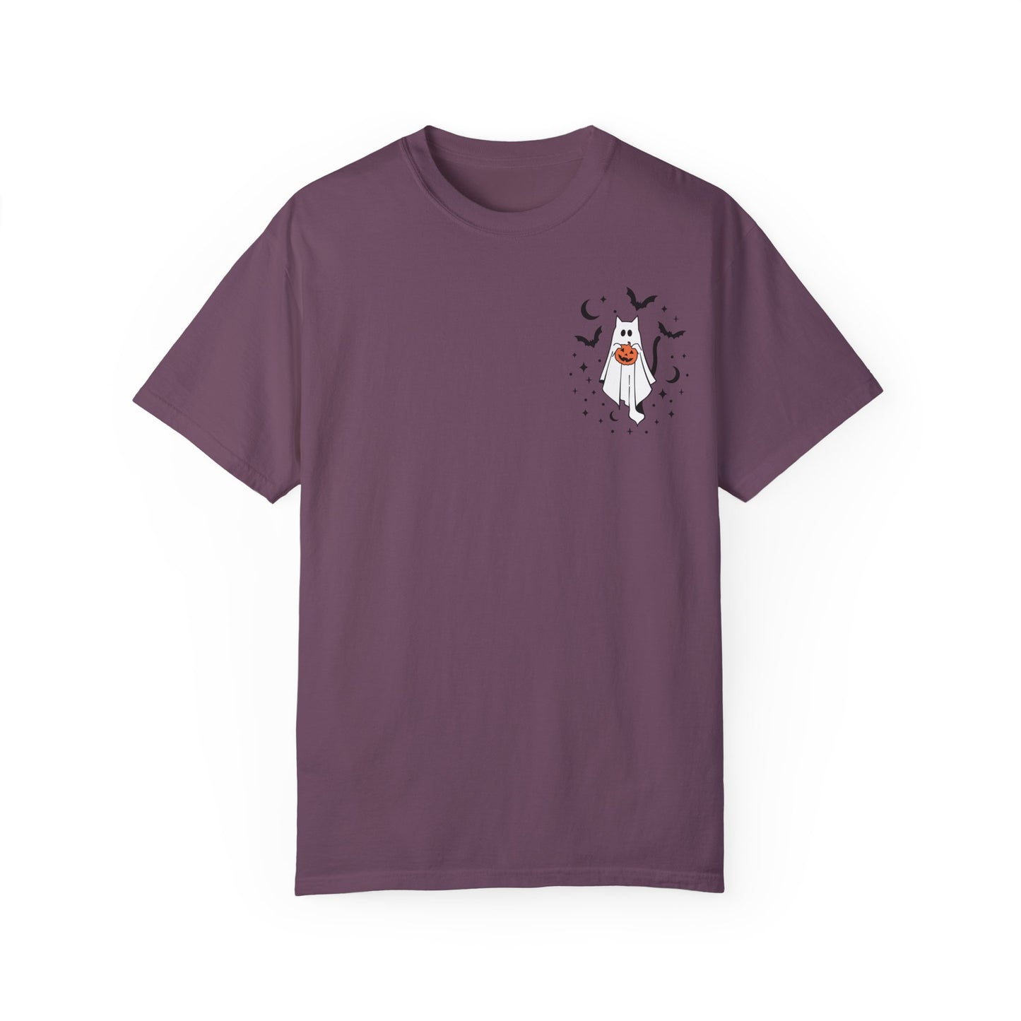 Ghost Kitty Comfort Colors T-shirt for Halloween Fall