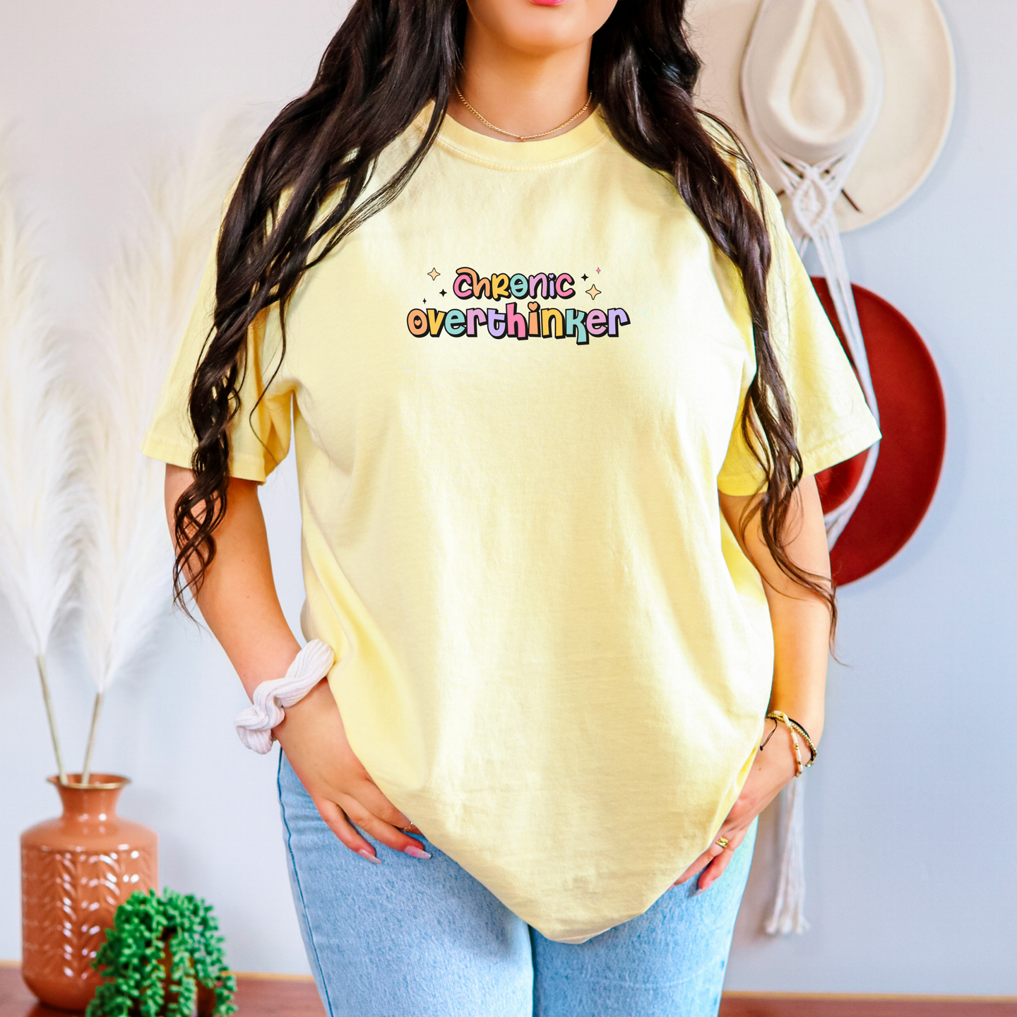 Chronic Overthinker Comfort Colors Neon and Pastel TShirts