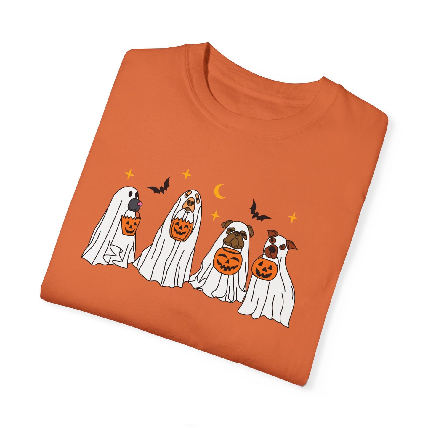 Ghost Dog Comfort Colors T-shirt for Halloween Fall