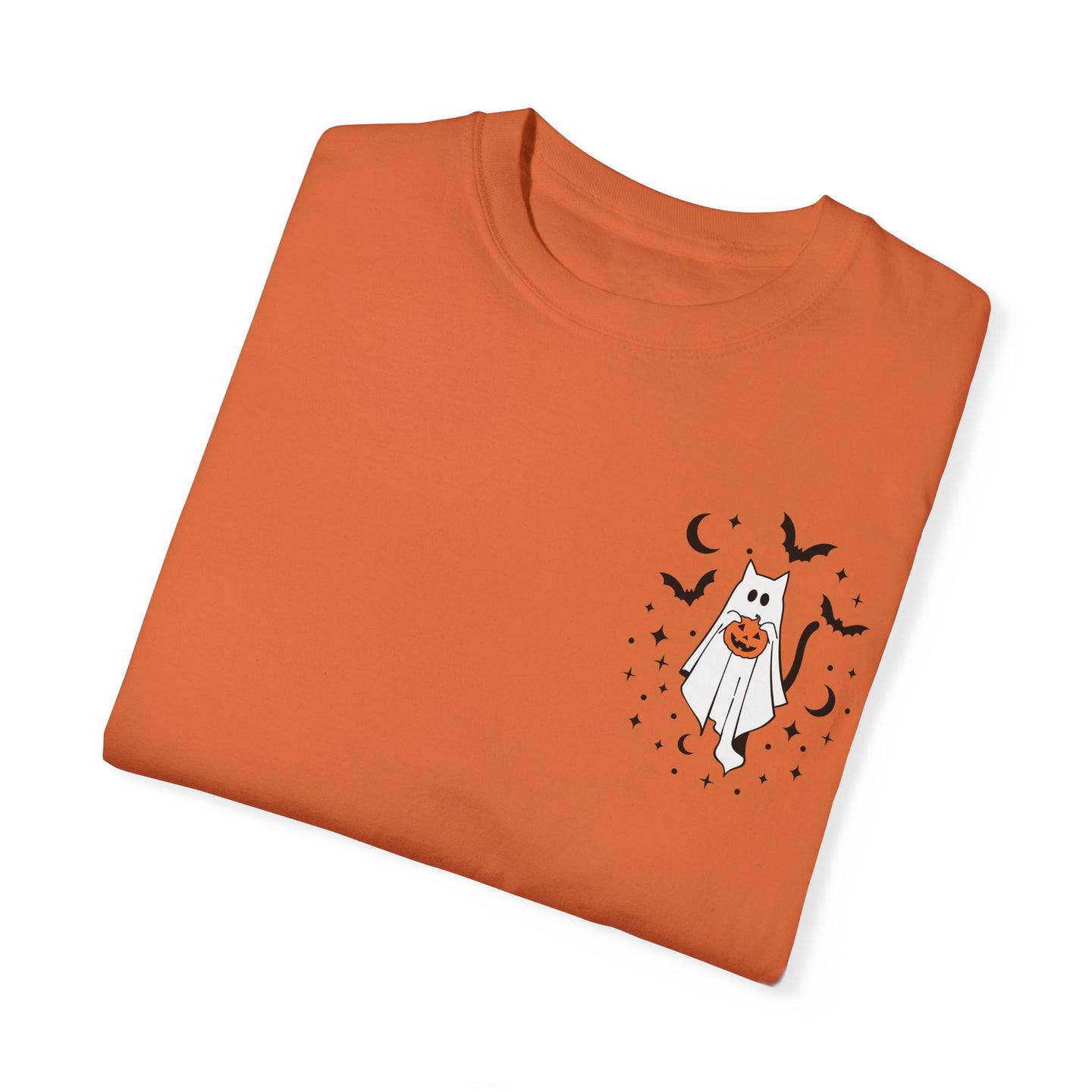 Ghost Kitty Comfort Colors T-shirt for Halloween Fall