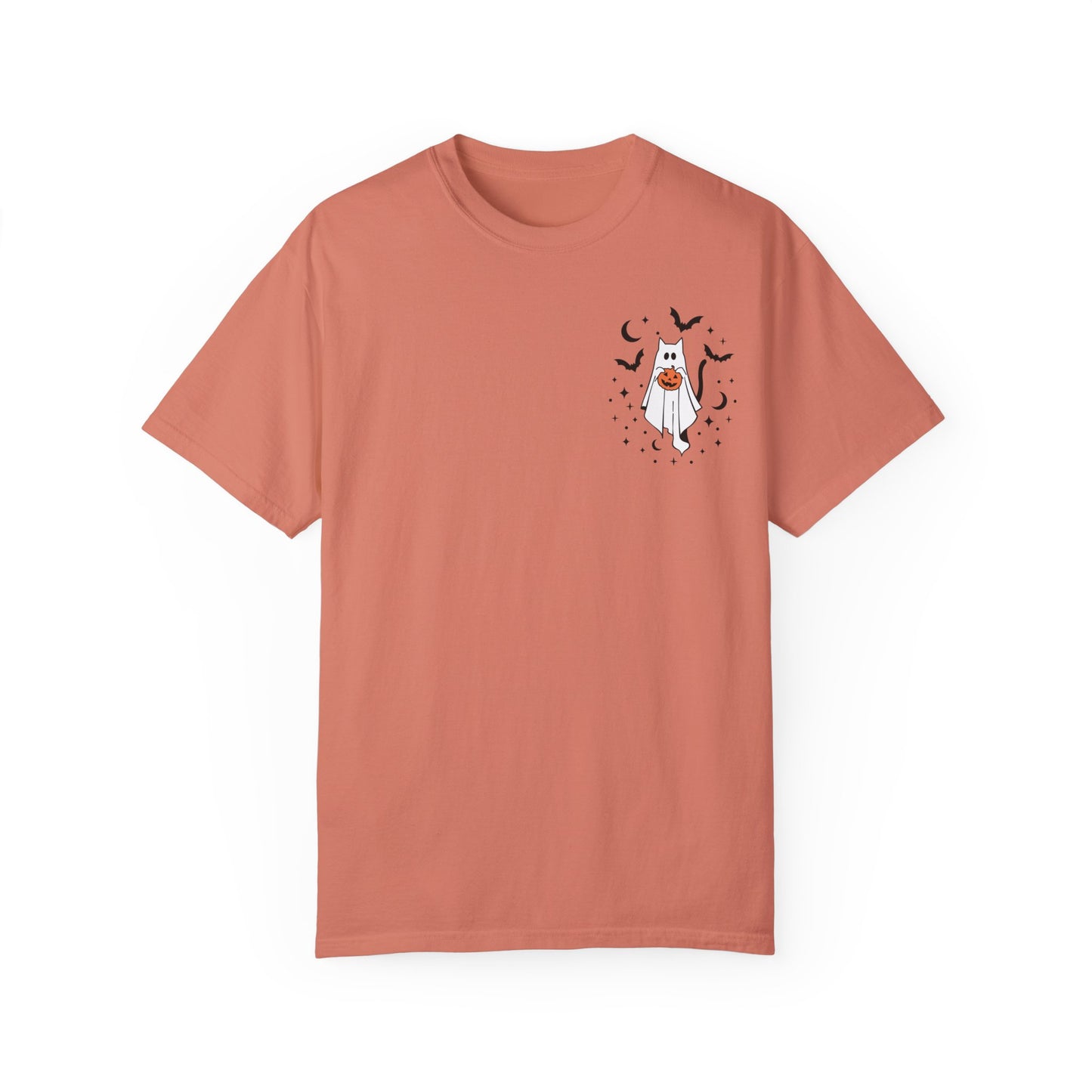 Ghost Kitty Comfort Colors T-shirt for Halloween Fall