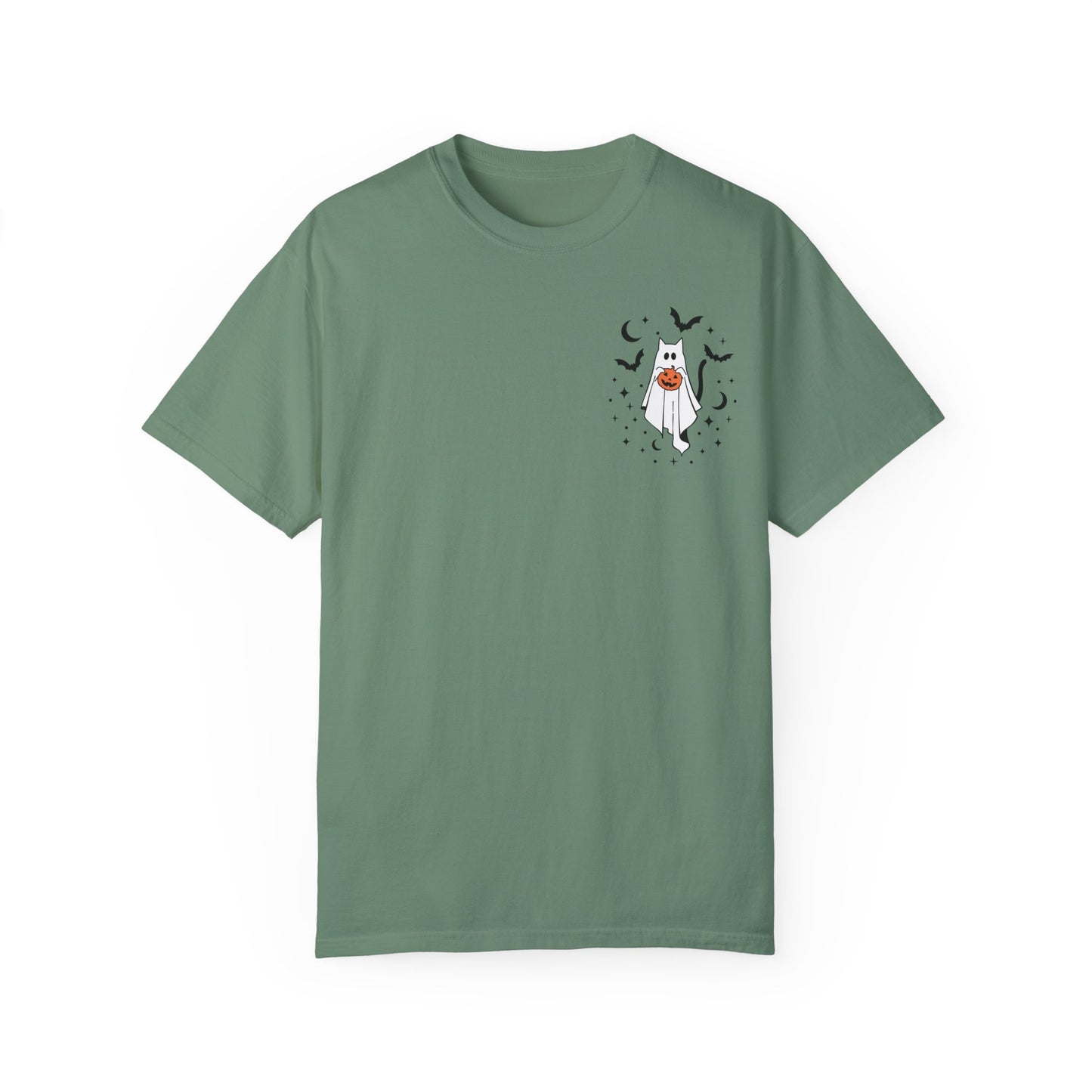 Ghost Kitty Comfort Colors T-shirt for Halloween Fall