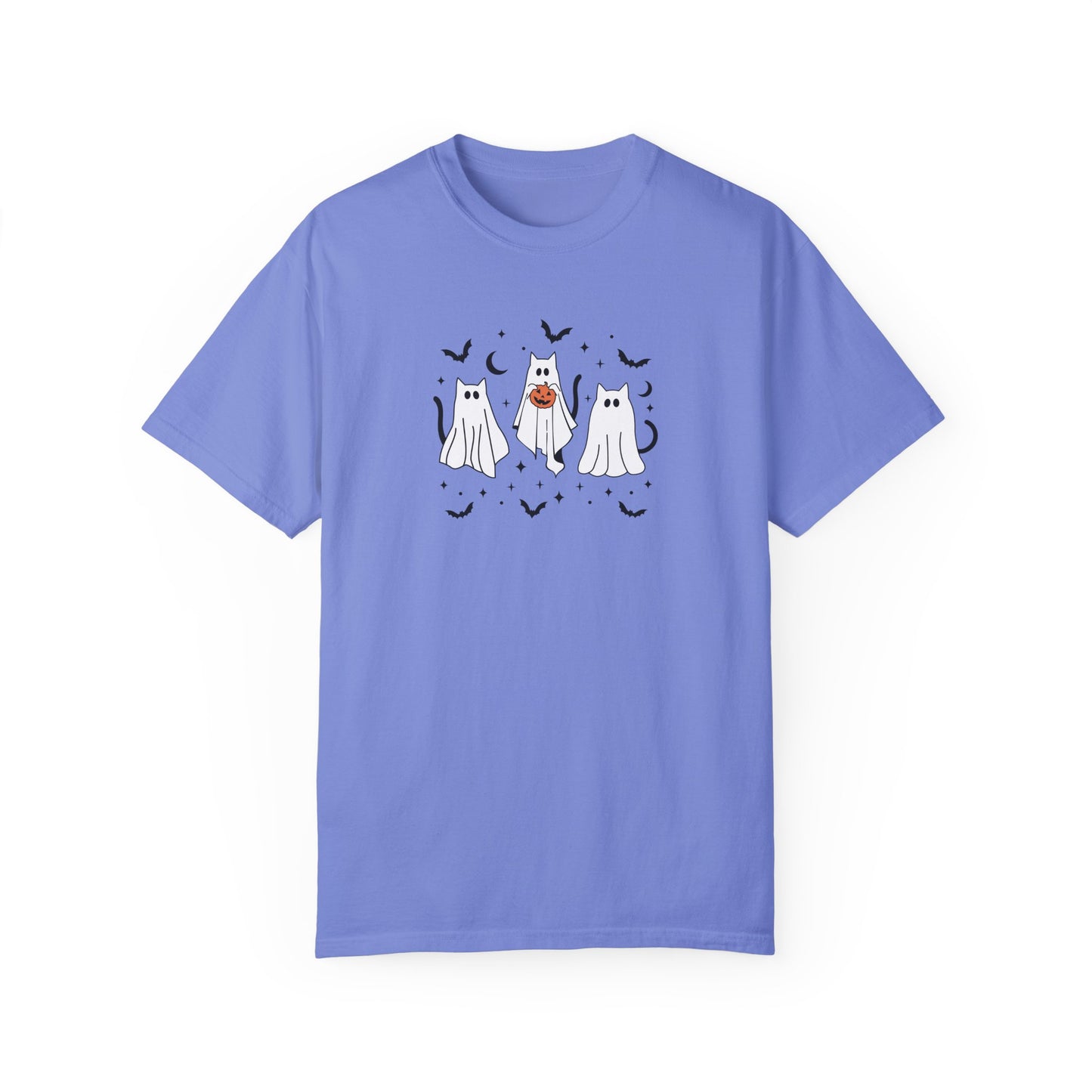 Ghost Kitty Comfort Colors T-shirt for Halloween Fall