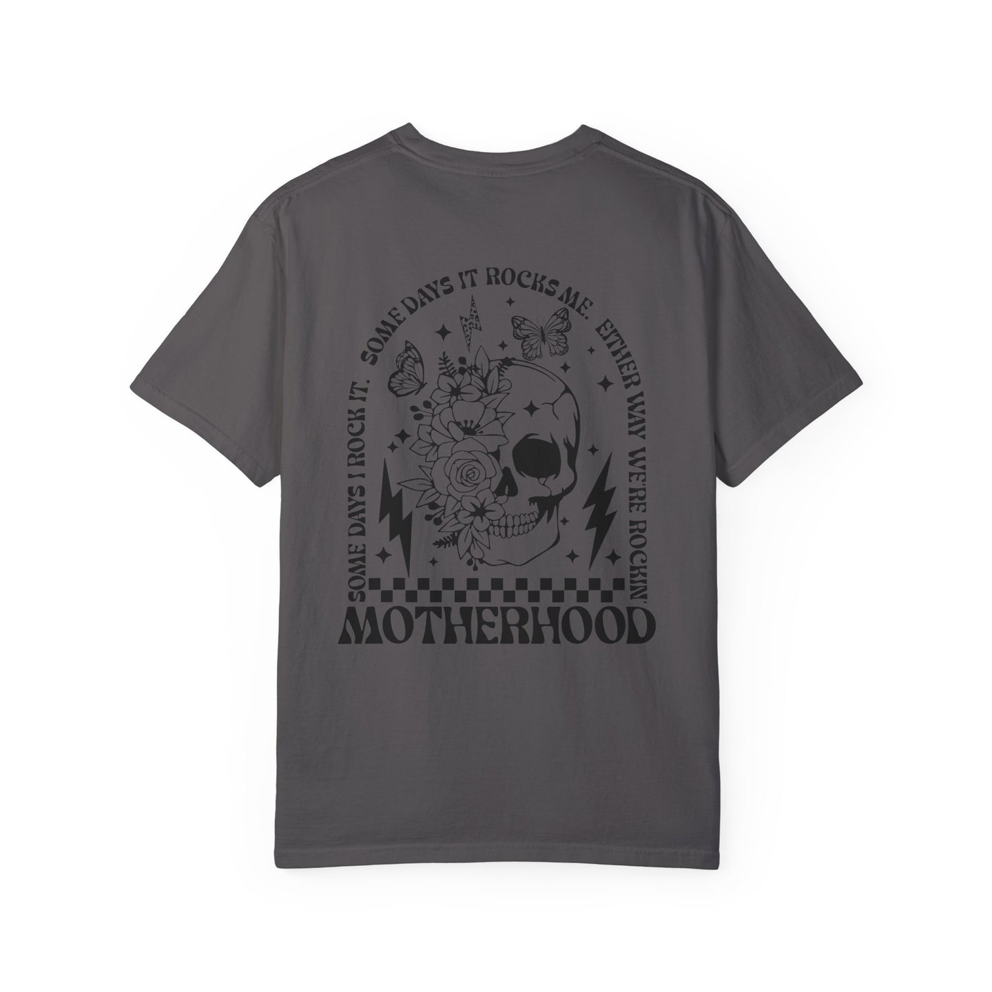 Rockin Motherhood Comfort Colors T-shirt, two side print graphic t-shirt