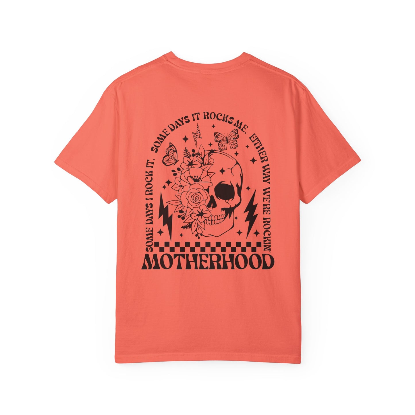 Rockin Motherhood Comfort Colors T-shirt, two side print graphic t-shirt