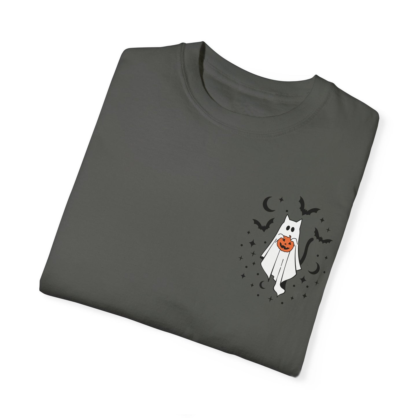 Ghost Kitty Comfort Colors T-shirt for Halloween Fall