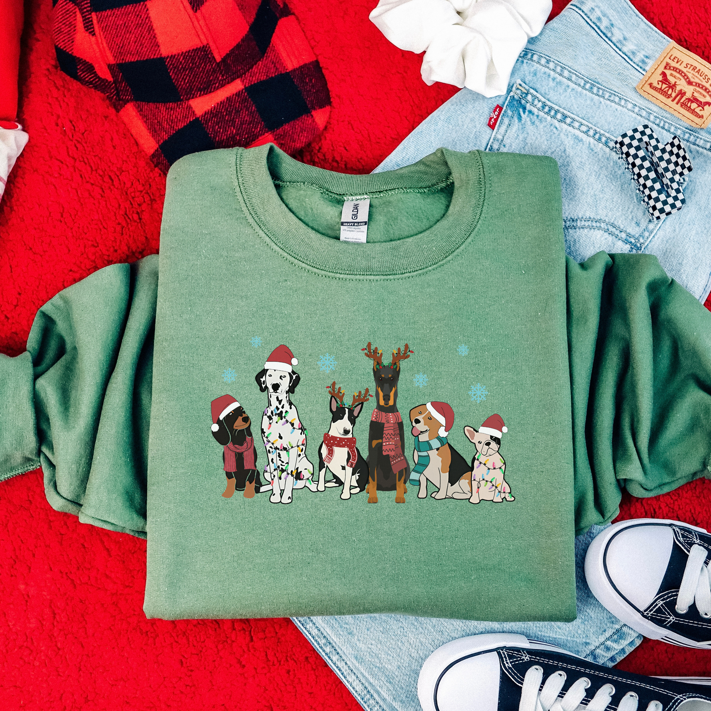 Christmas Dog Sweatshirt - Sizes small to 5XL