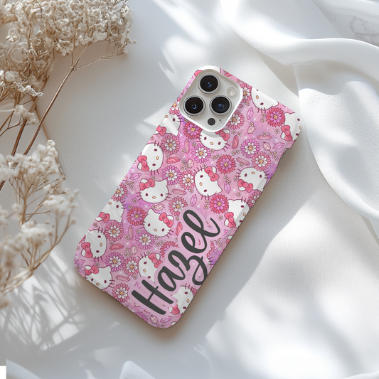 Personalized Hello Kitty Tough Phone Case for iPhone, Samsung and Google Phones