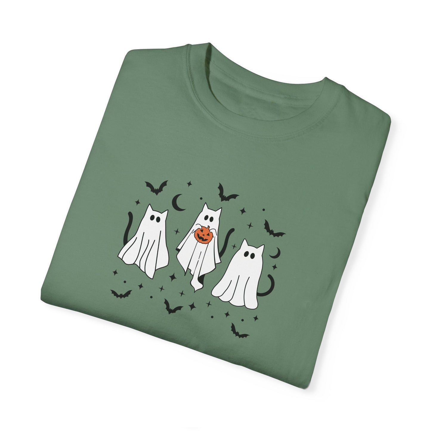 Ghost Kitty Comfort Colors T-shirt for Halloween Fall