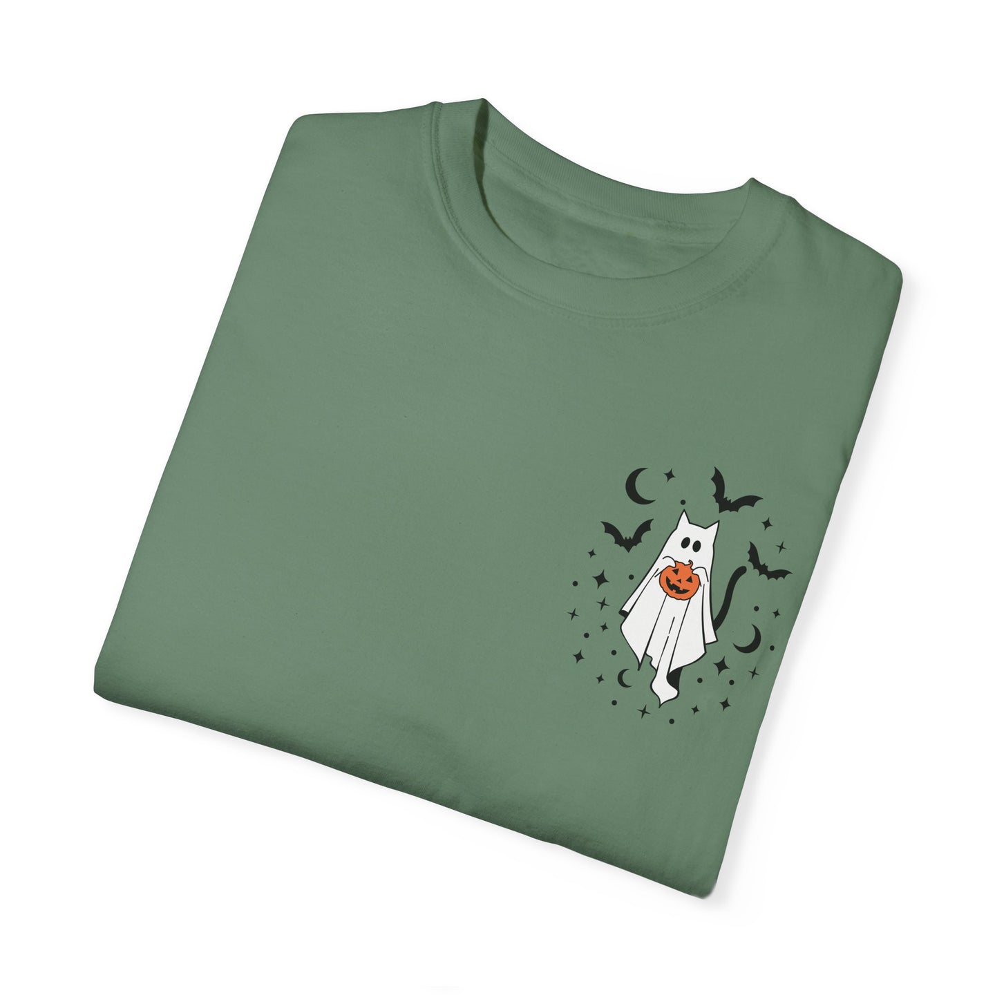 Ghost Kitty Comfort Colors T-shirt for Halloween Fall